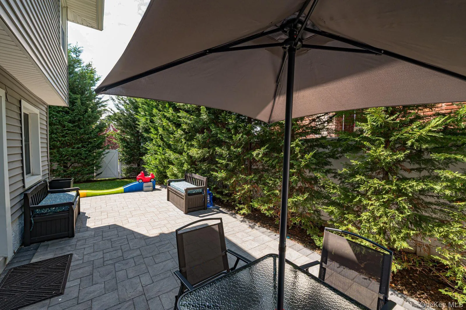 Newly paved patio. Newly paved patio.