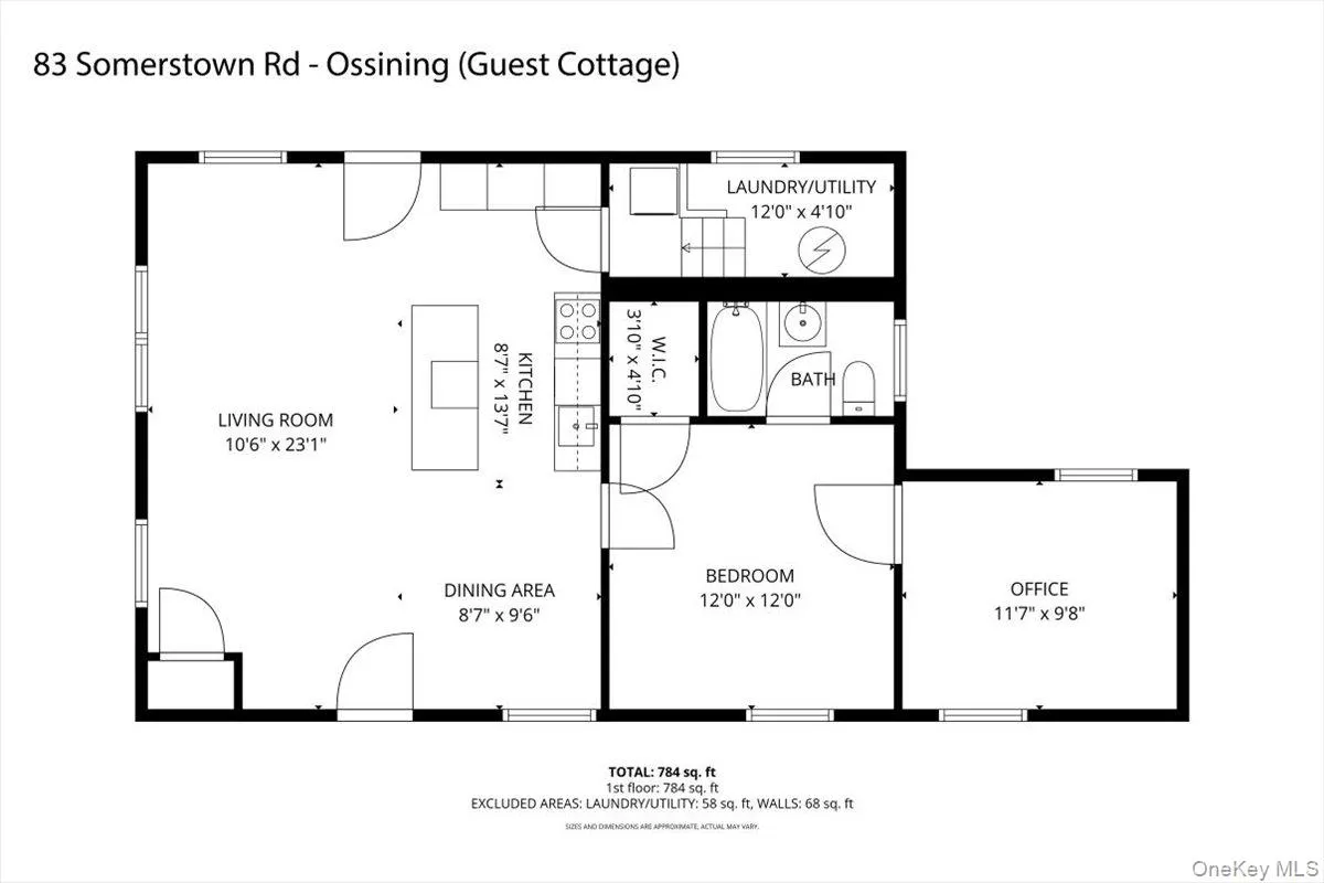 GUEST COTTAGESeparate two-bedroom guest cottage floor plan. GUEST COTTAGESeparate two-bedroom guest cottage floor plan.