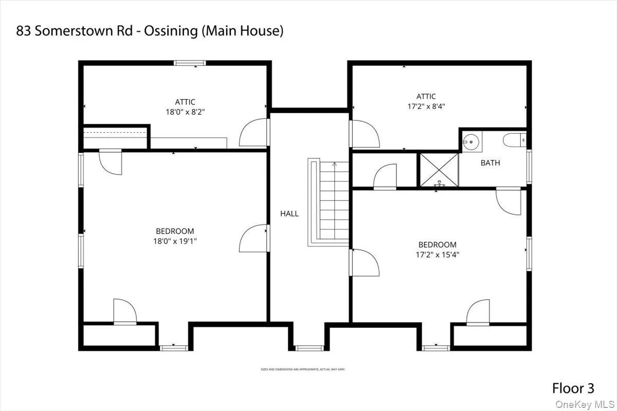 THIRD LEVELMain residence — third-floor plan. THIRD LEVELMain residence — third-floor plan.