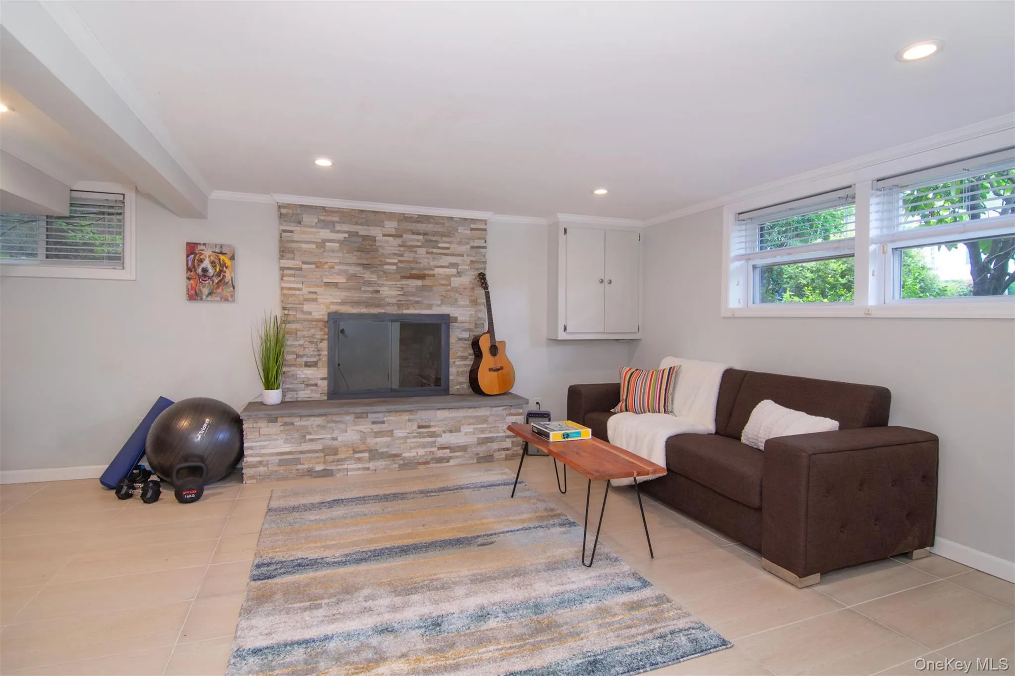 Basement recreation room Basement recreation room