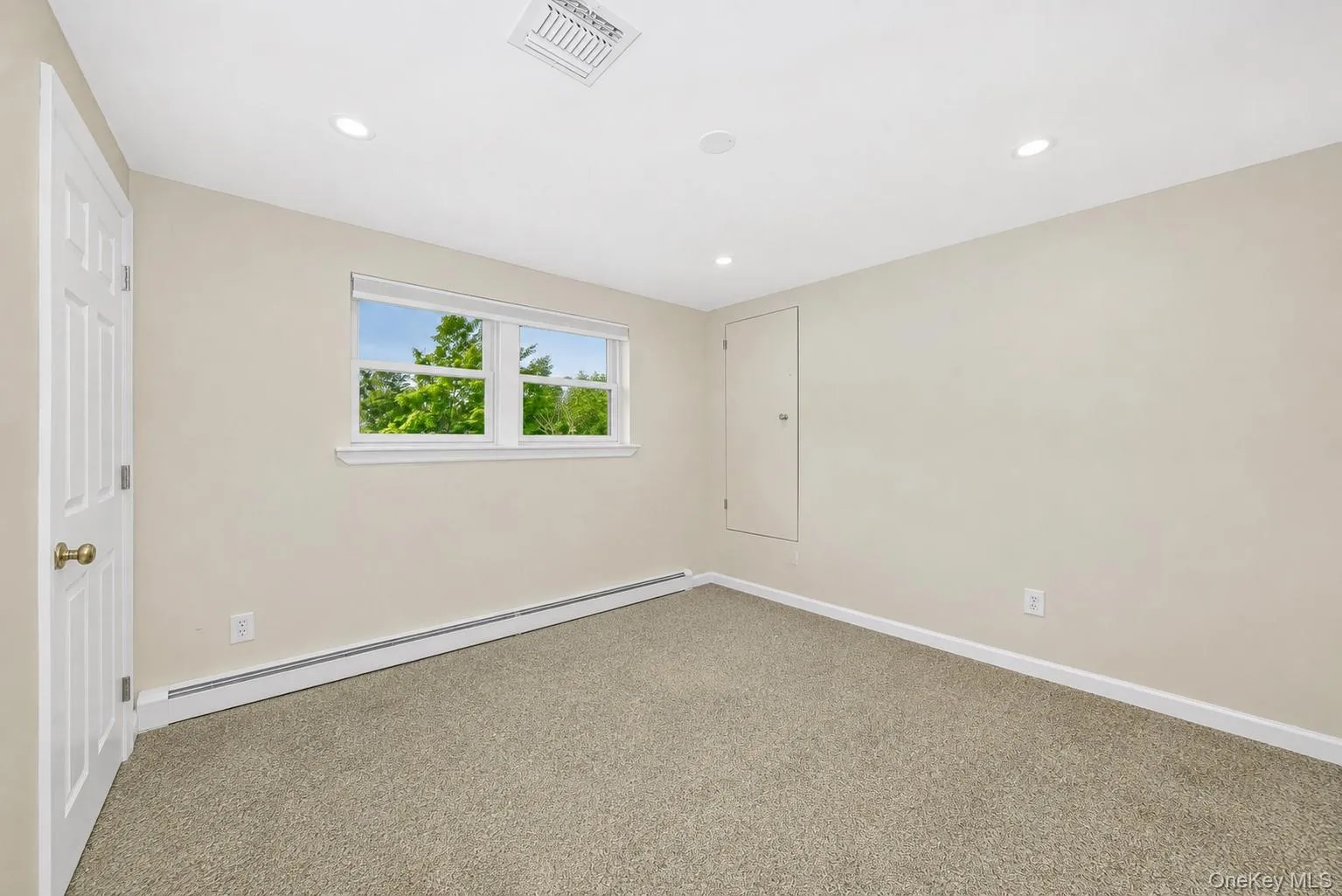 Bedroom with large closet space Bedroom with large closet space
