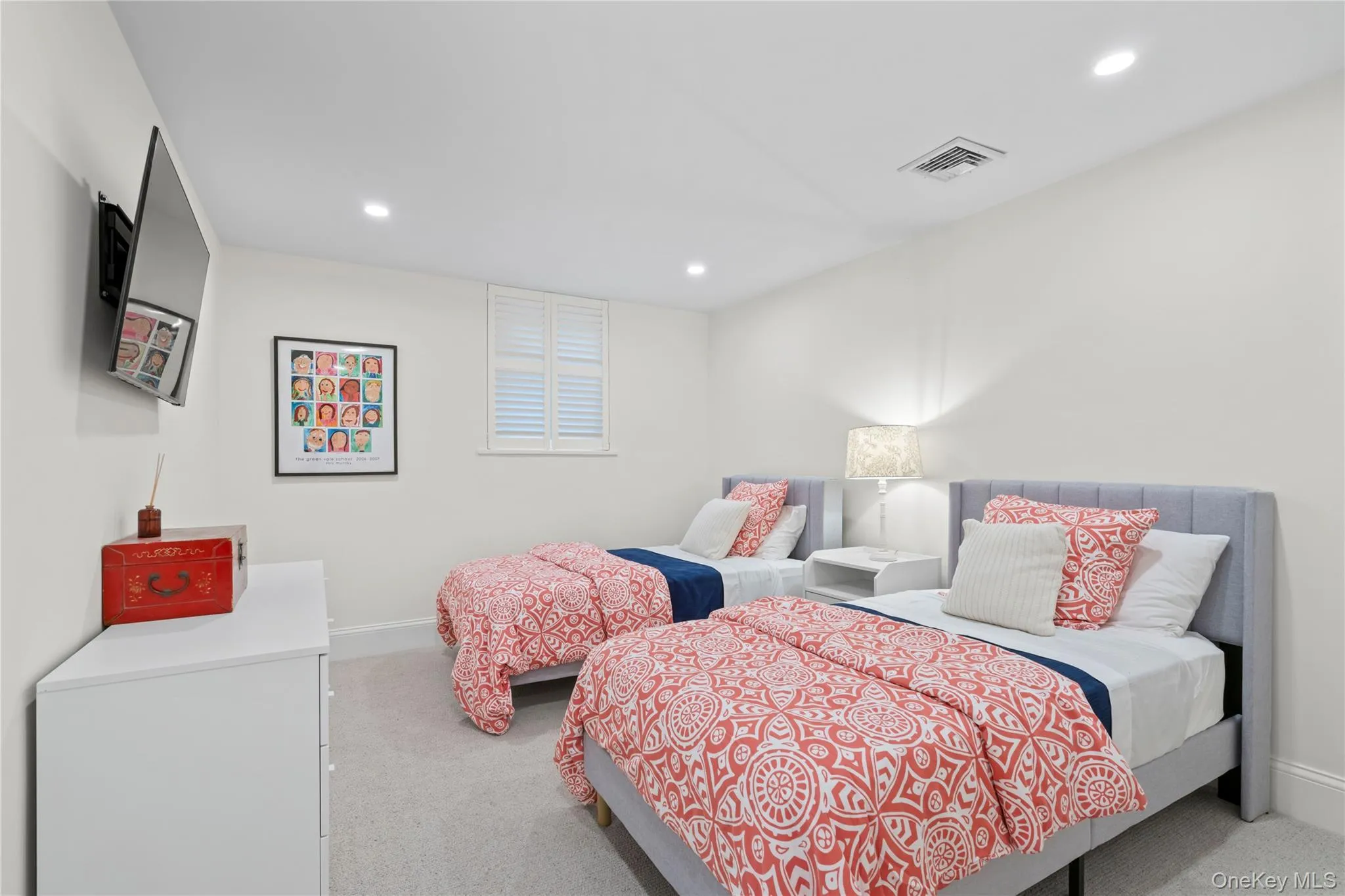 Lower Level Guest Bedroom with Closet. Lower Level Guest Bedroom with Closet.