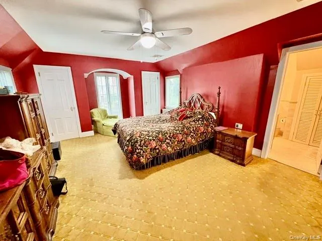 Second level spacious primary bedroom with built in closets Second level spacious primary bedroom with built in closets