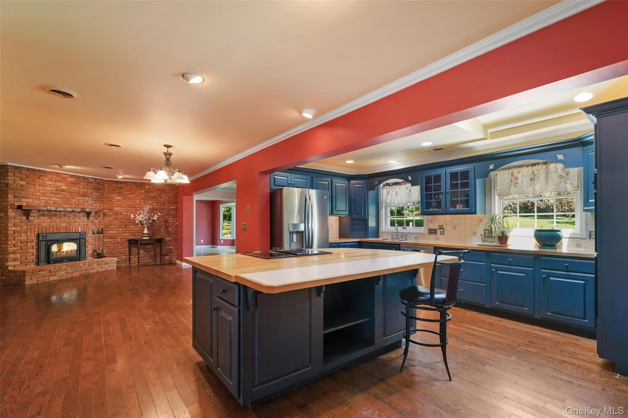 With large island and view to open Family Room. With large island and view to open Family Room.