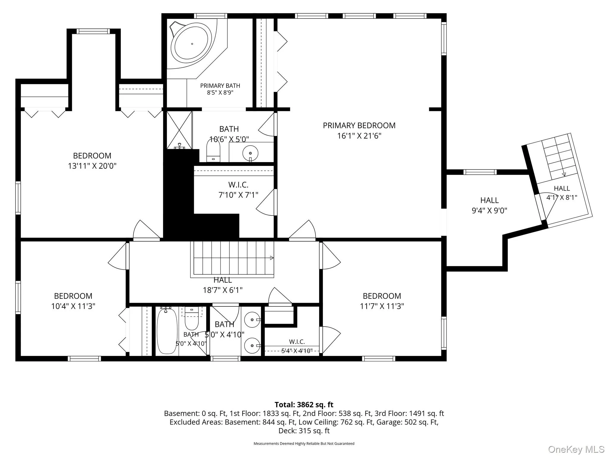 Second Floor (Measured with CubiCasa). Second Floor (Measured with CubiCasa).