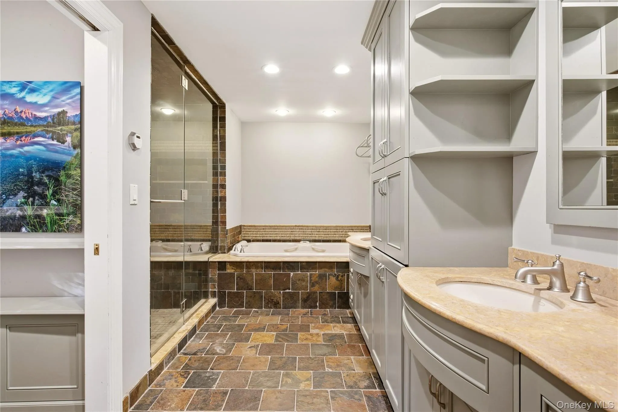 Primary Bathroom W/ Double Sinks, Steam Shower, & Radiant Heat Primary Bathroom W/ Double Sinks, Steam Shower, & Radiant Heat