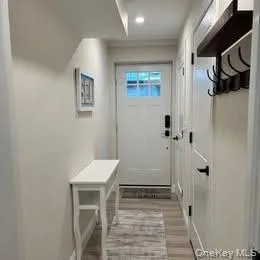 Private entry way into hallway, washer and dryer in closet Private entry way into hallway, washer and dryer in closet