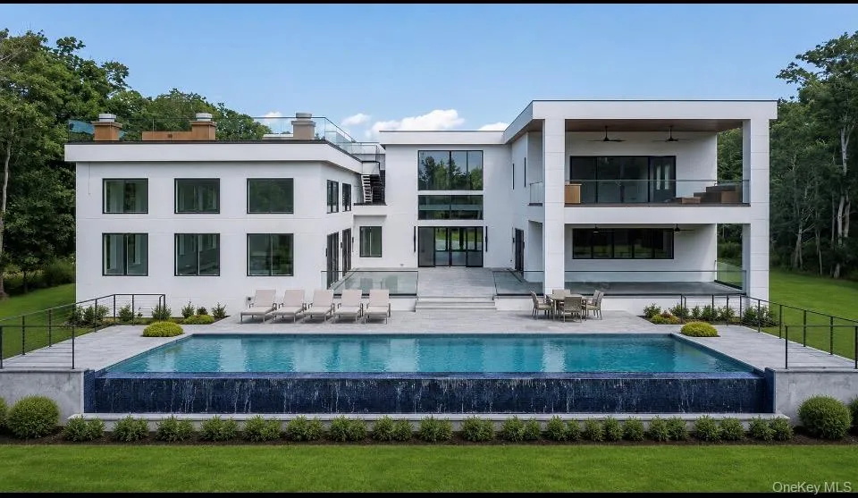 AI generated image with infinity pool AI generated image with infinity pool