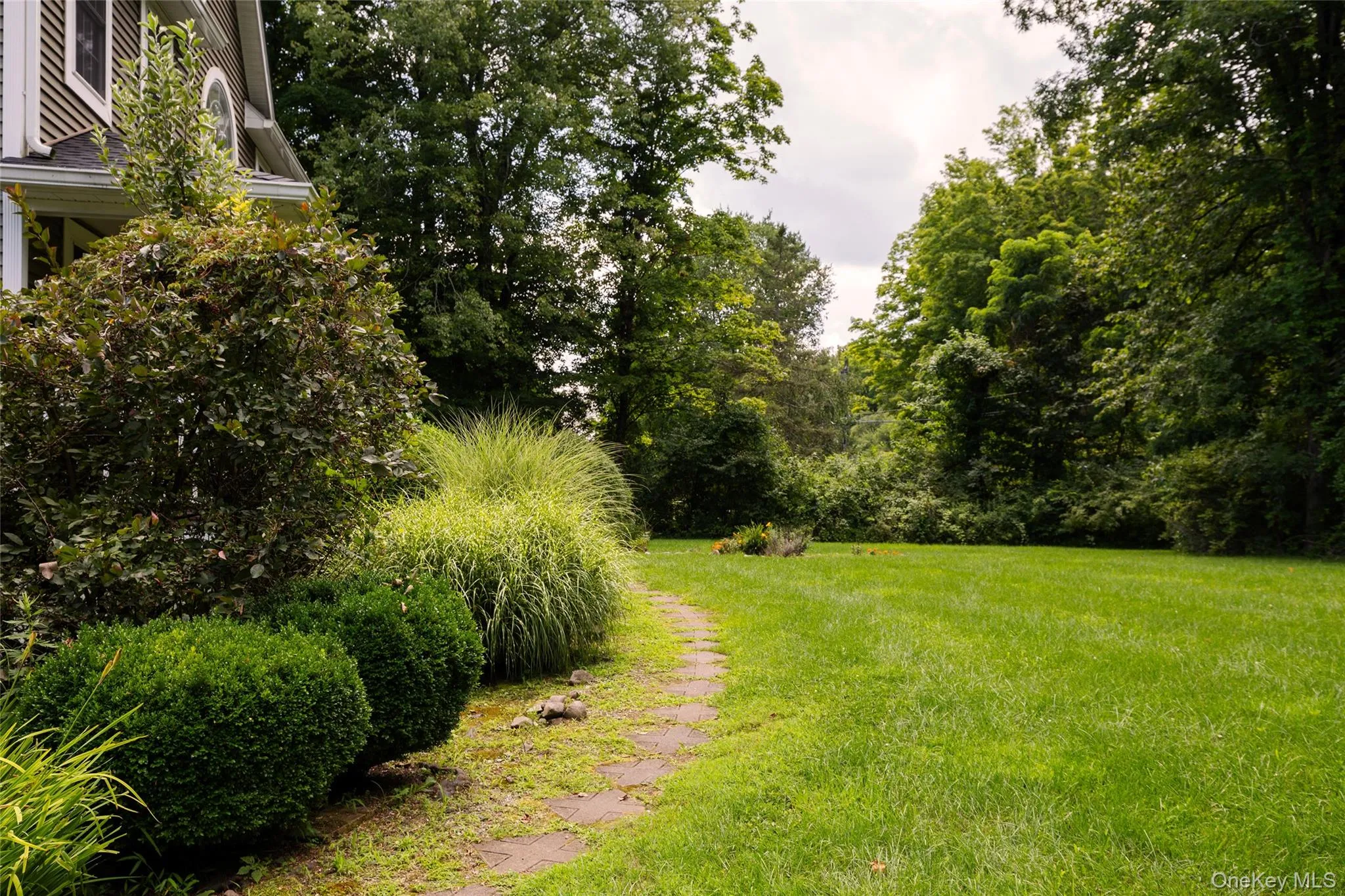 Path along flower bed Path along flower bed