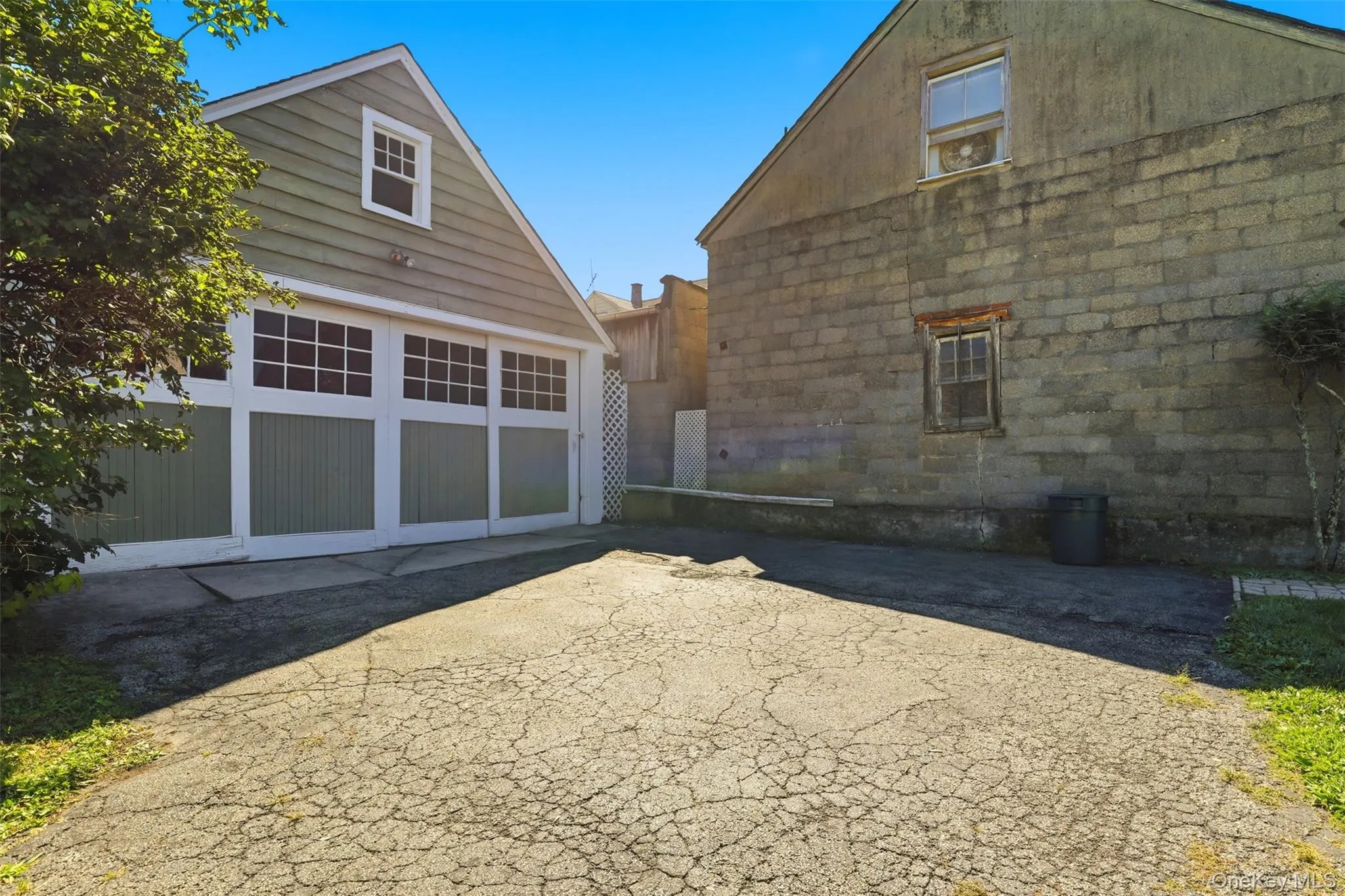 Two car vintage style garage with barn doors Two car vintage style garage with barn doors