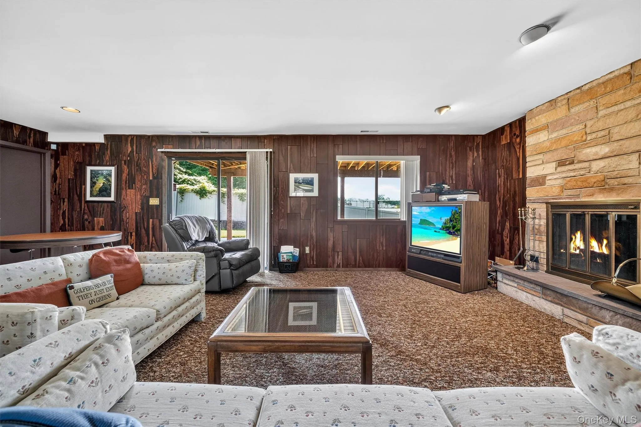 Sliding glass door to patio. Sliding glass door to patio.