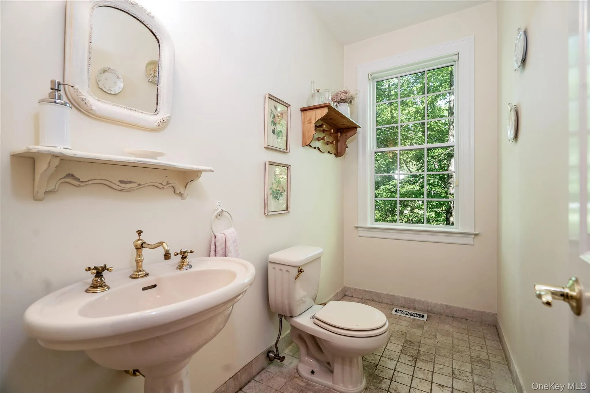 First floor powder room, just off the office. First floor powder room, just off the office.