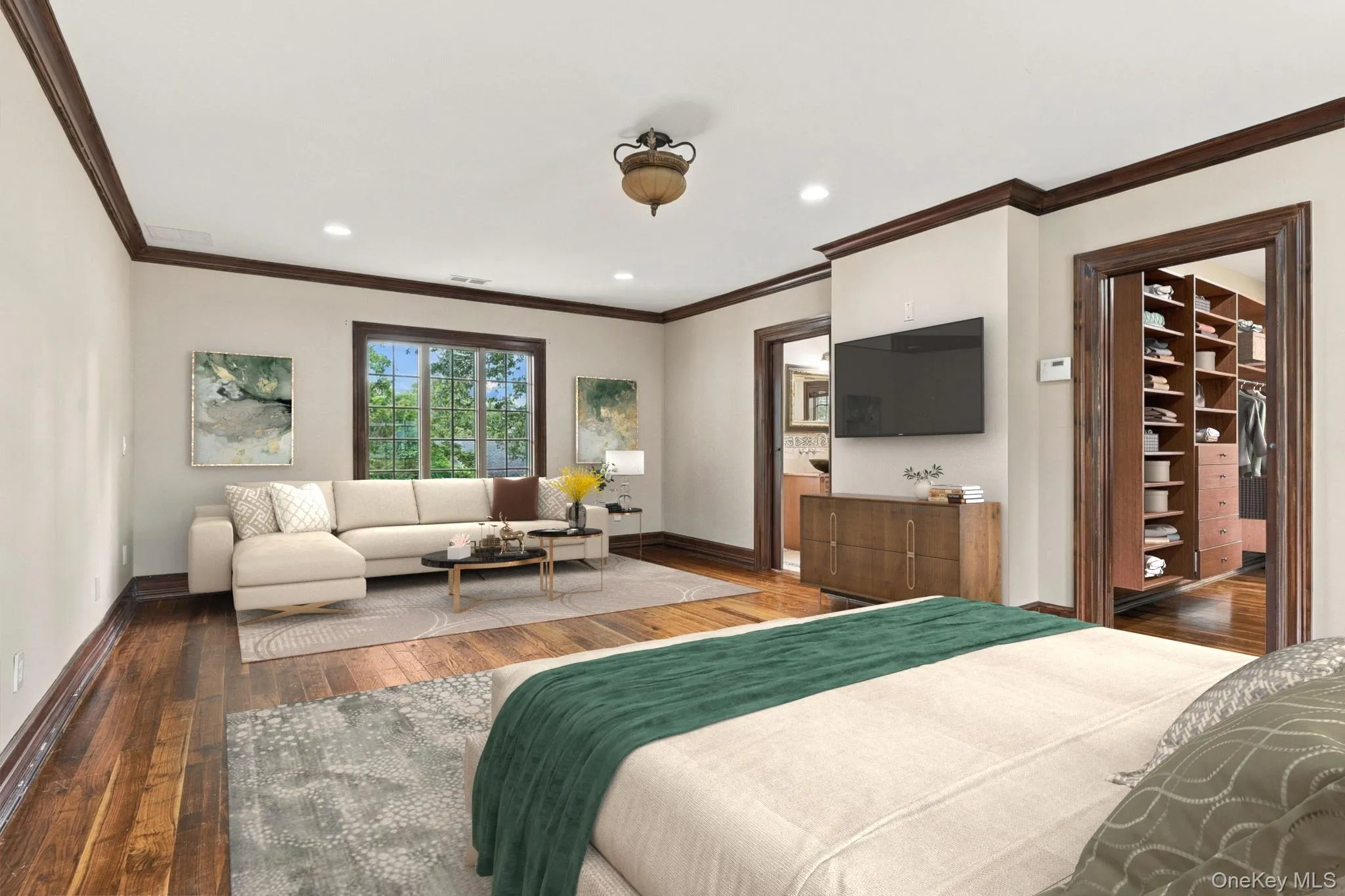 A primary suite with a luxurious sense of scale. A primary suite with a luxurious sense of scale.