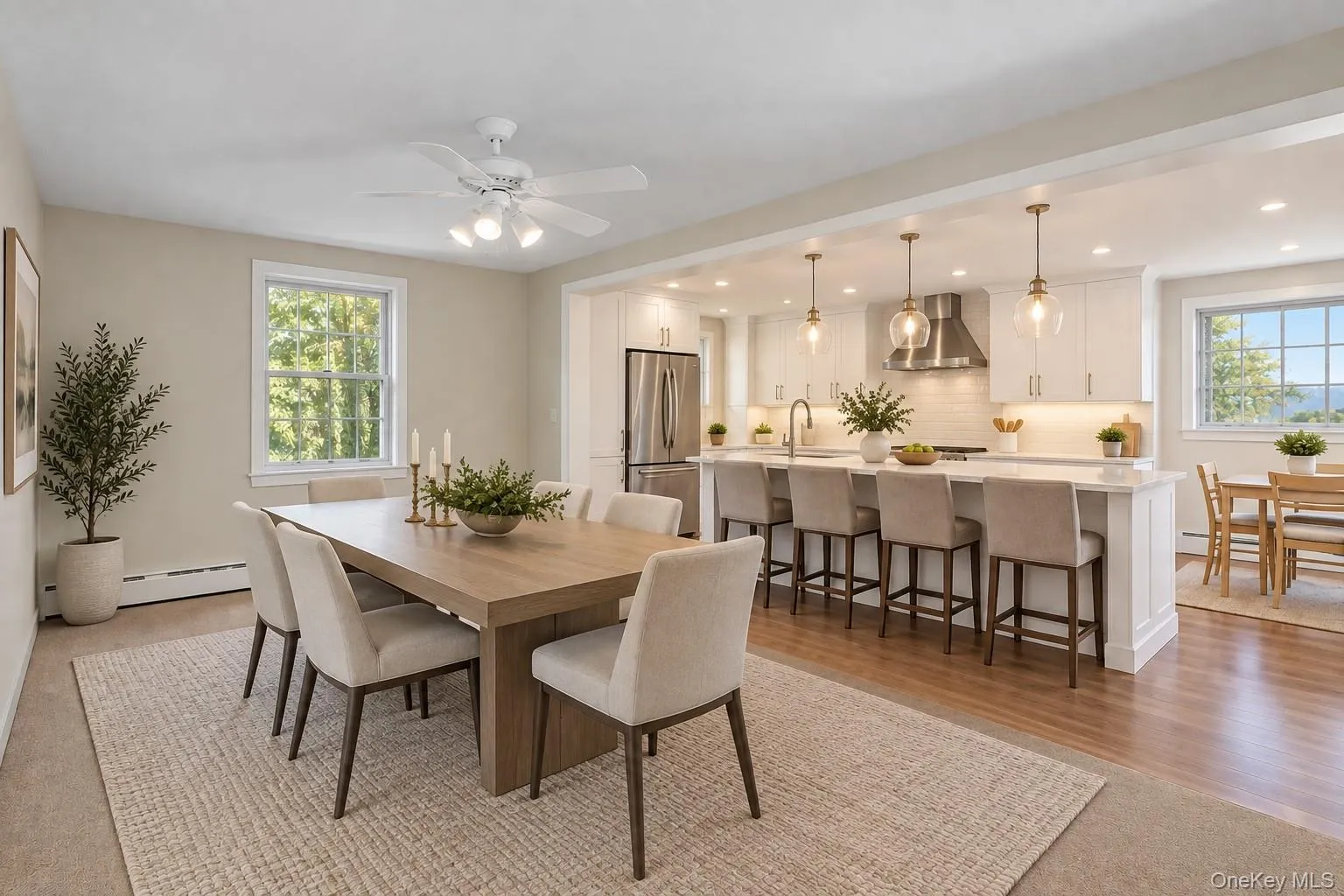 Open the Dining and Kitchen space and create something like this Open the Dining and Kitchen space and create something like this