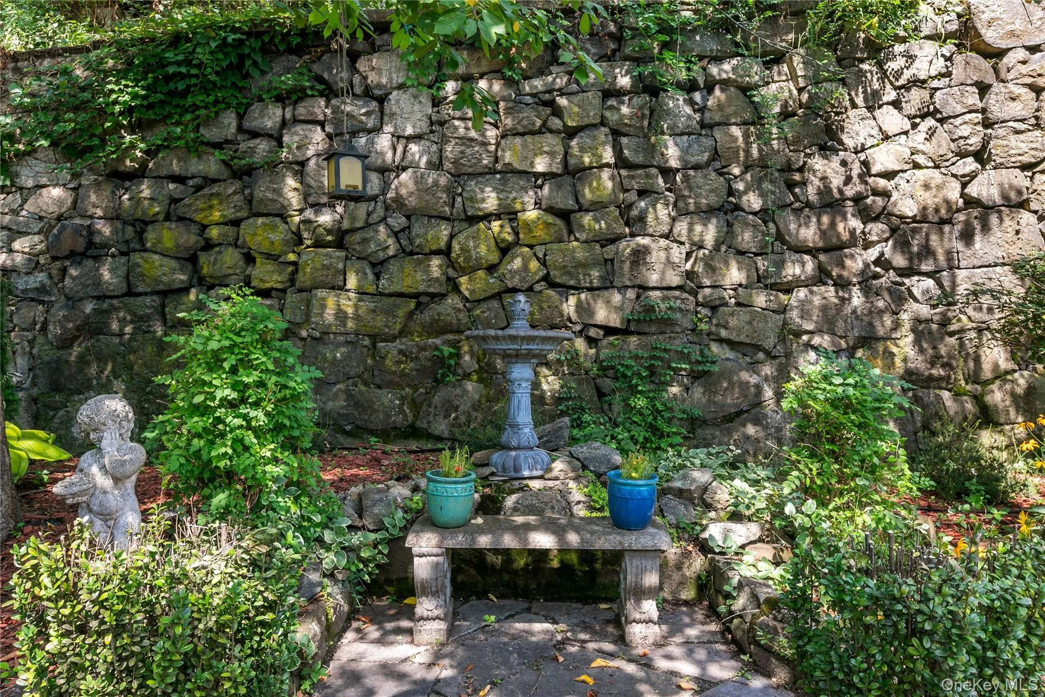 Backyard garden seating Backyard garden seating