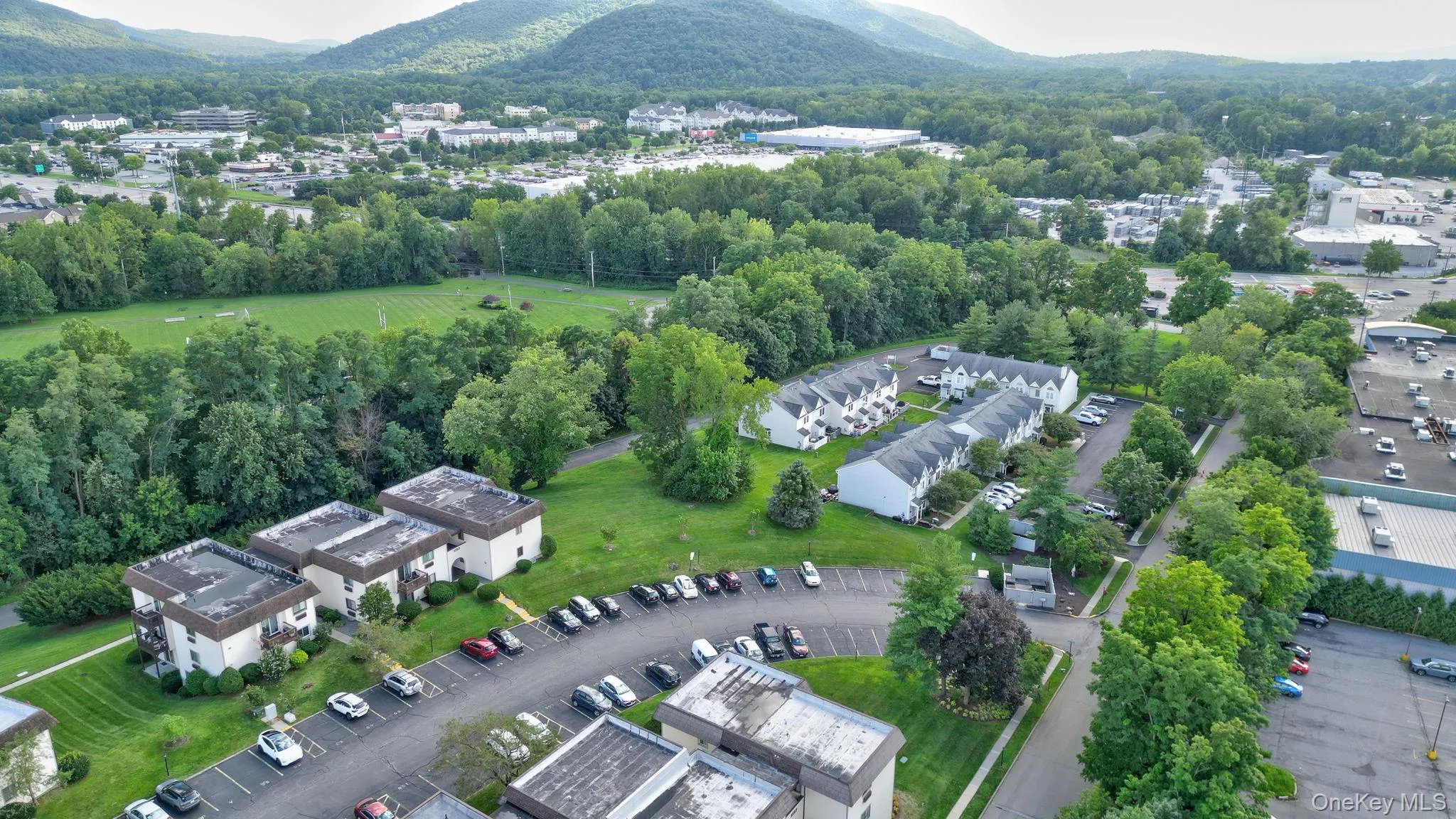 Areial view featuring Route 9 and local stores nearby Areial view featuring Route 9 and local stores nearby