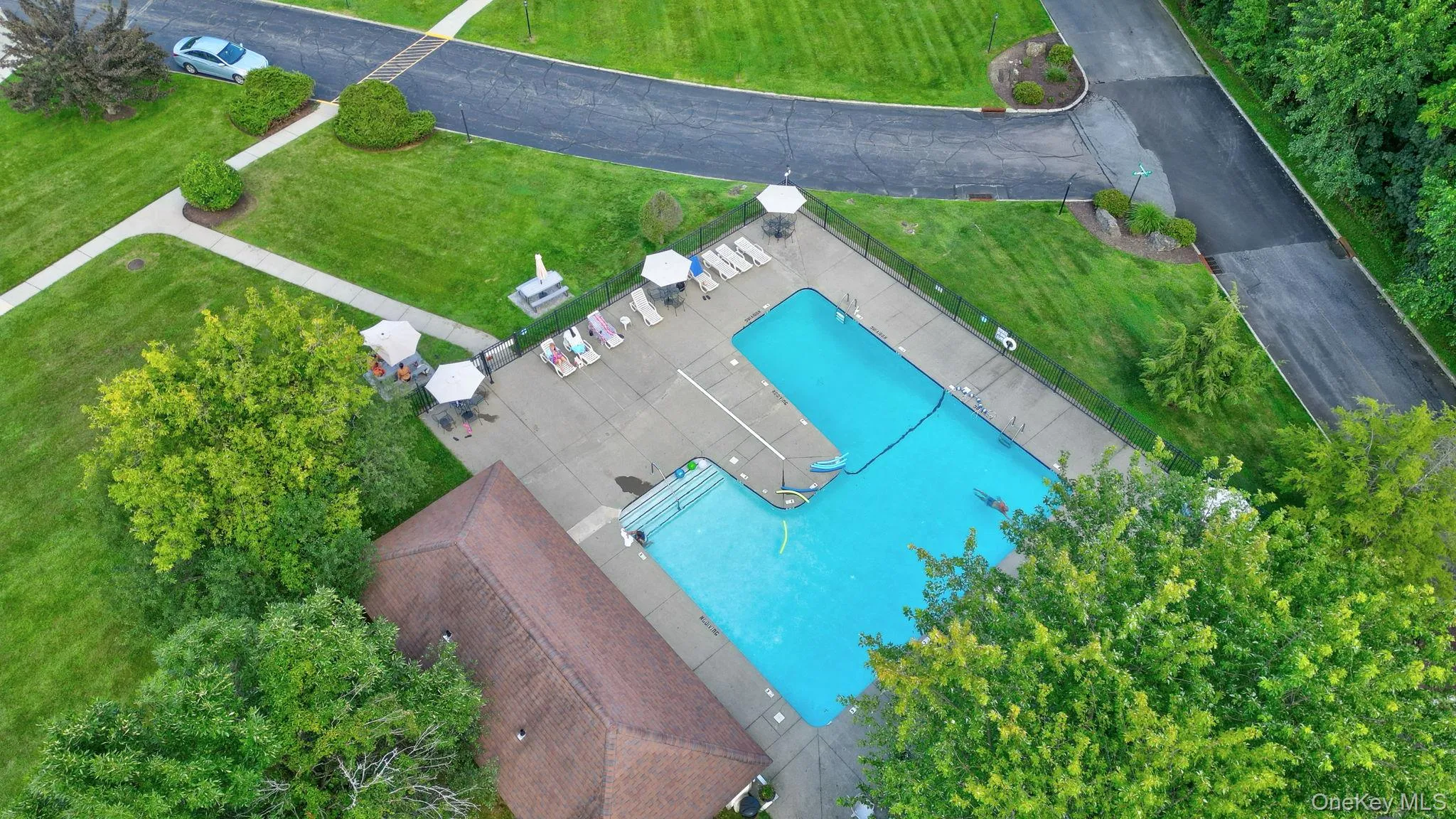 Drone view of the pool Drone view of the pool