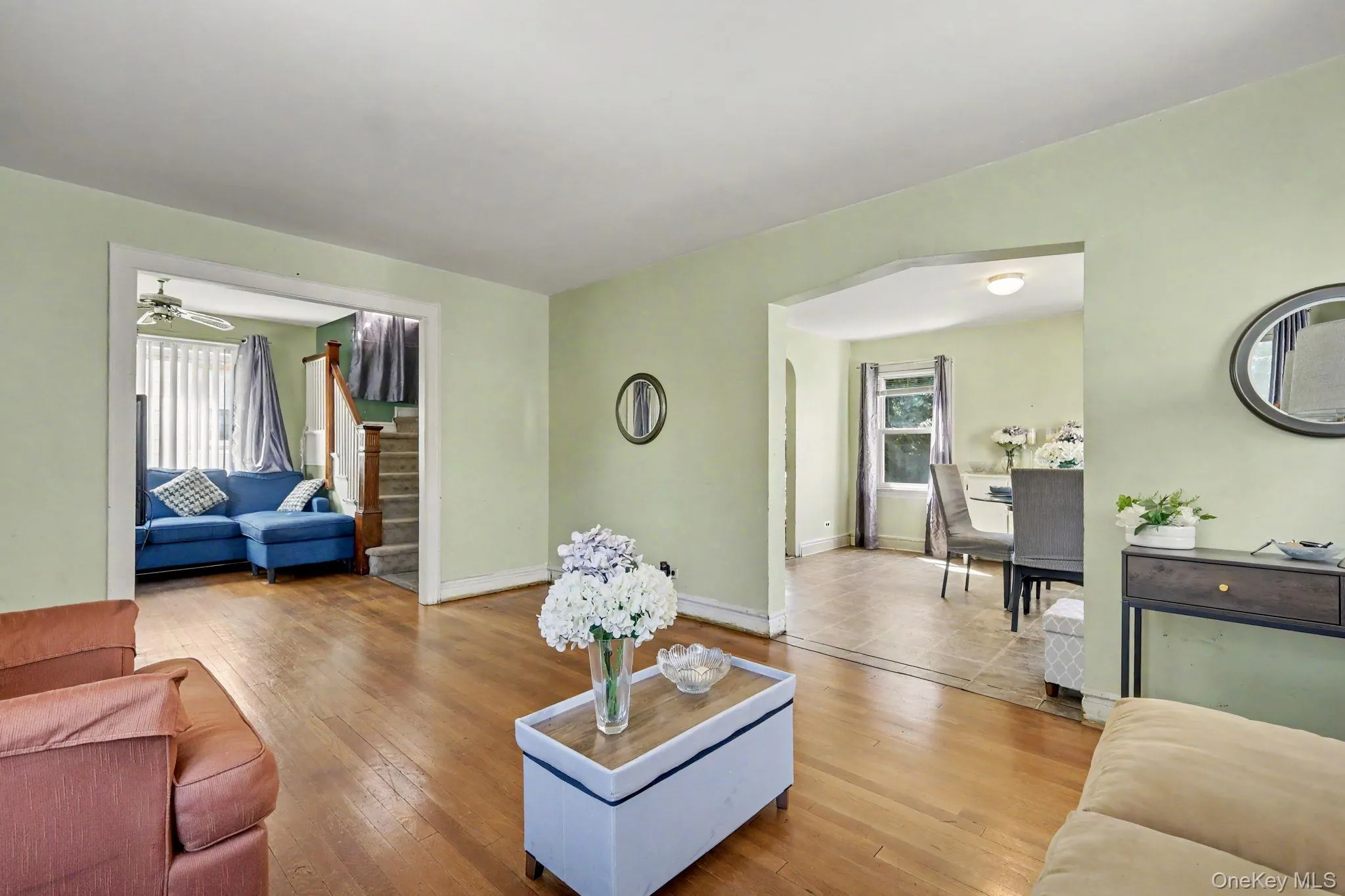 View of den and dining room. View of den and dining room.