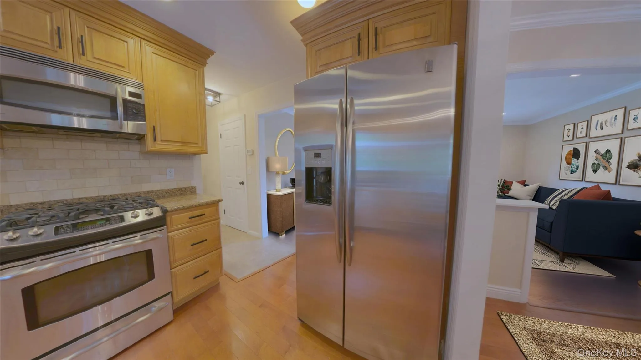 Kitchen and main level hallway. Kitchen and main level hallway.