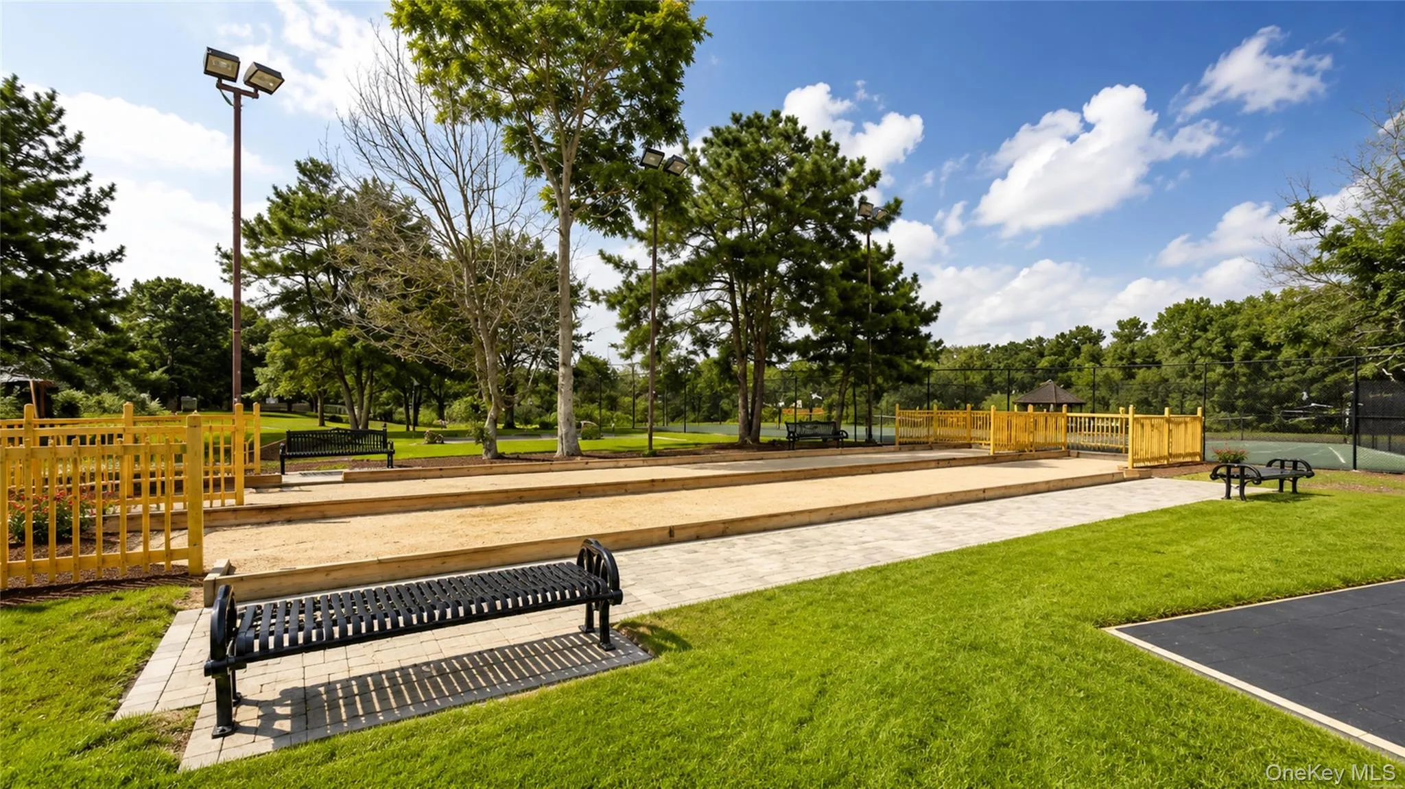 Community courts create a welcoming setting for friendly competition and outdoor socializing. Community courts create a welcoming setting for friendly competition and outdoor socializing.