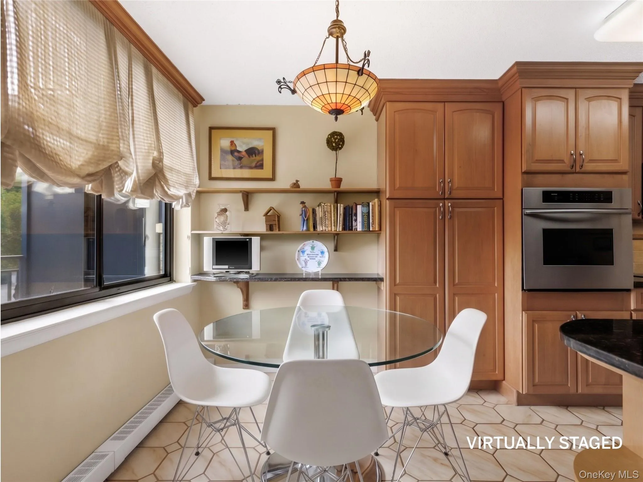 Bright eat-in kitchen nook with window view Bright eat-in kitchen nook with window view