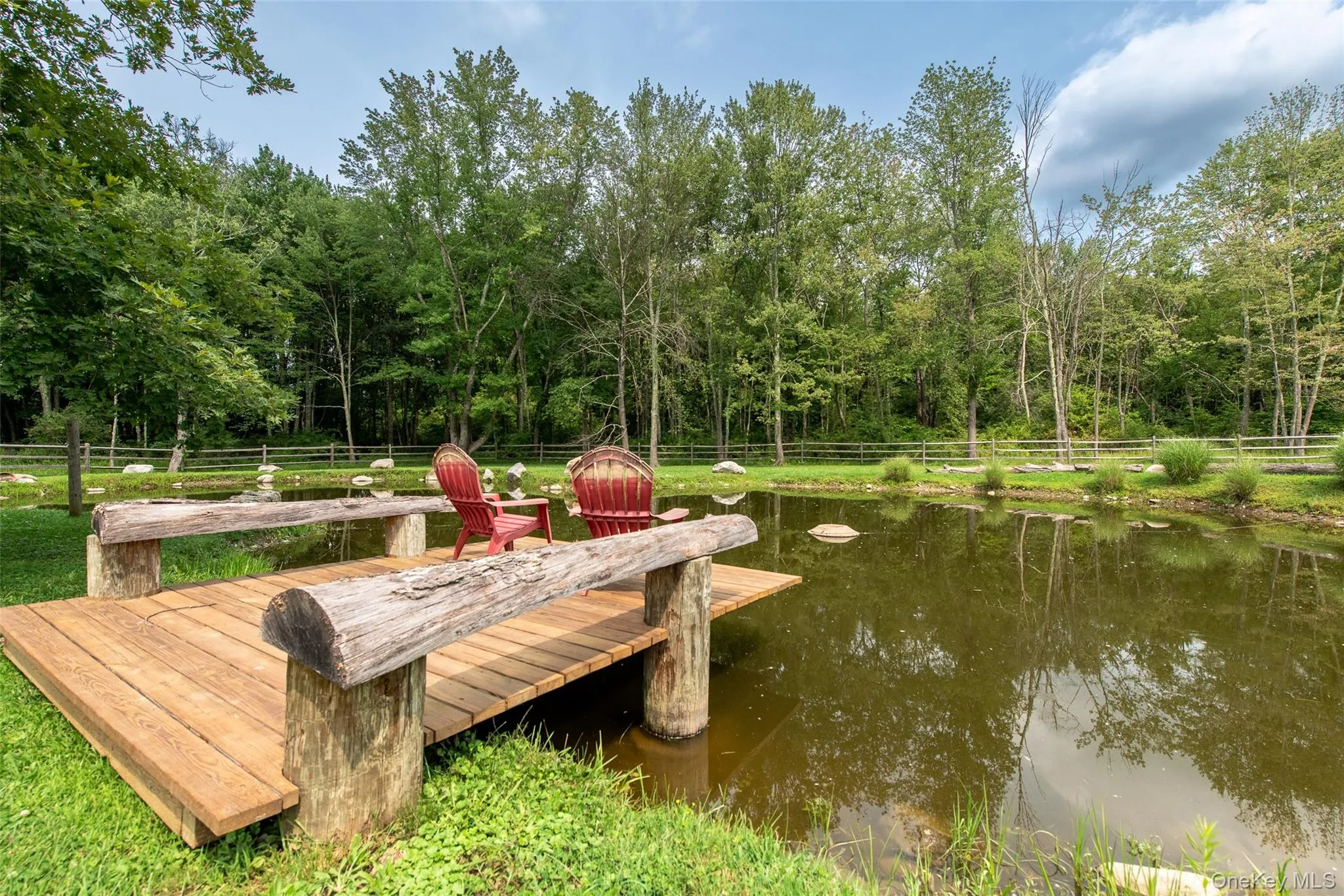 Pond with dock Pond with dock