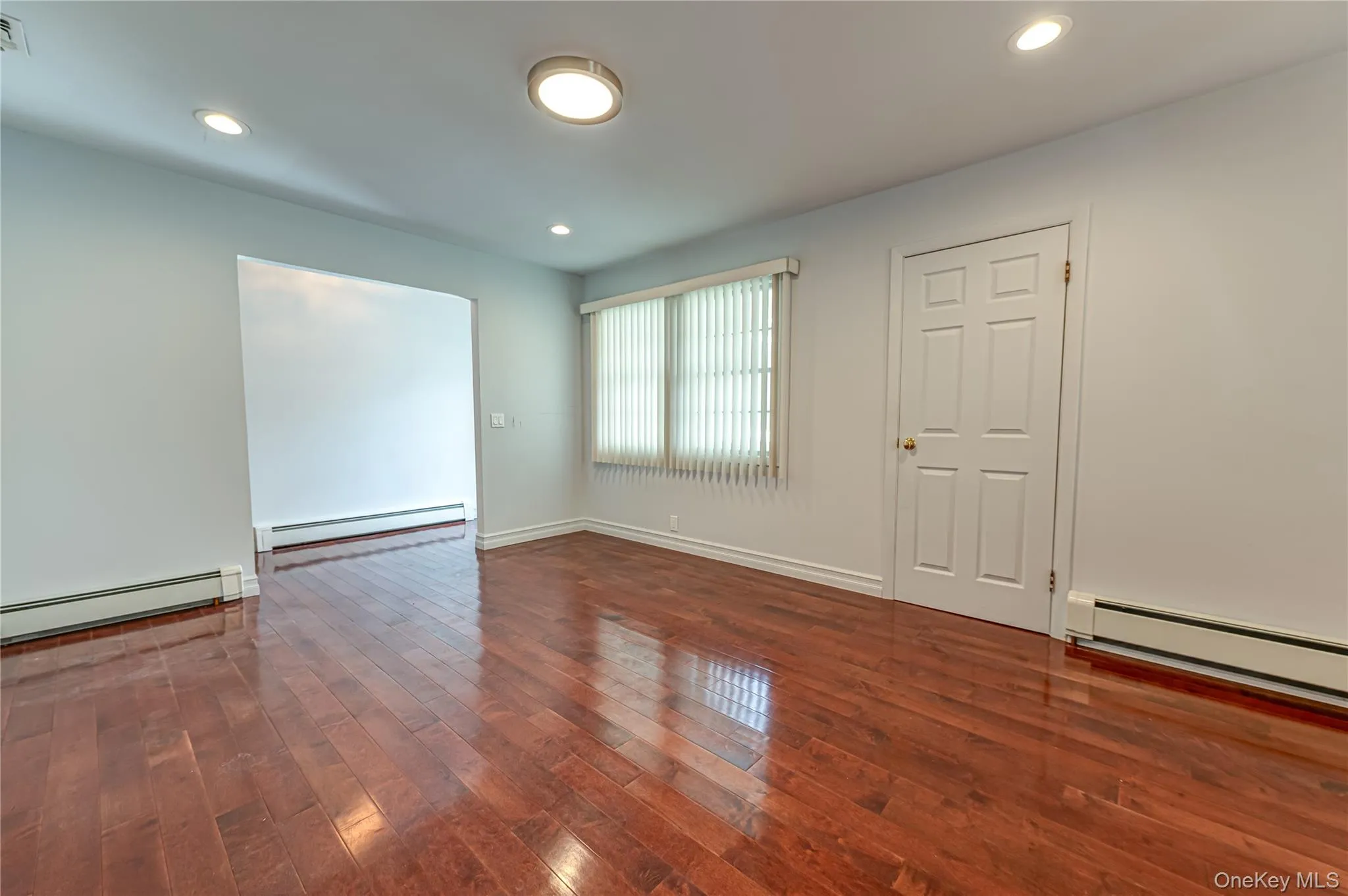 Dining area with Recessed lighting, wood-finish flooring. Dining area with Recessed lighting, wood-finish flooring.