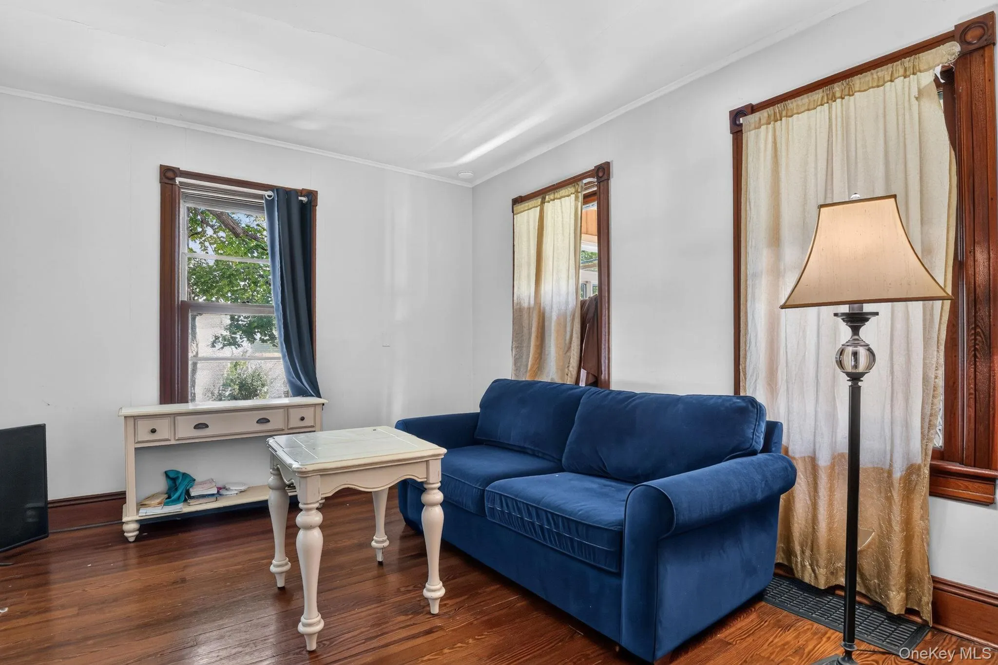 Hardwood floors and large windows Hardwood floors and large windows