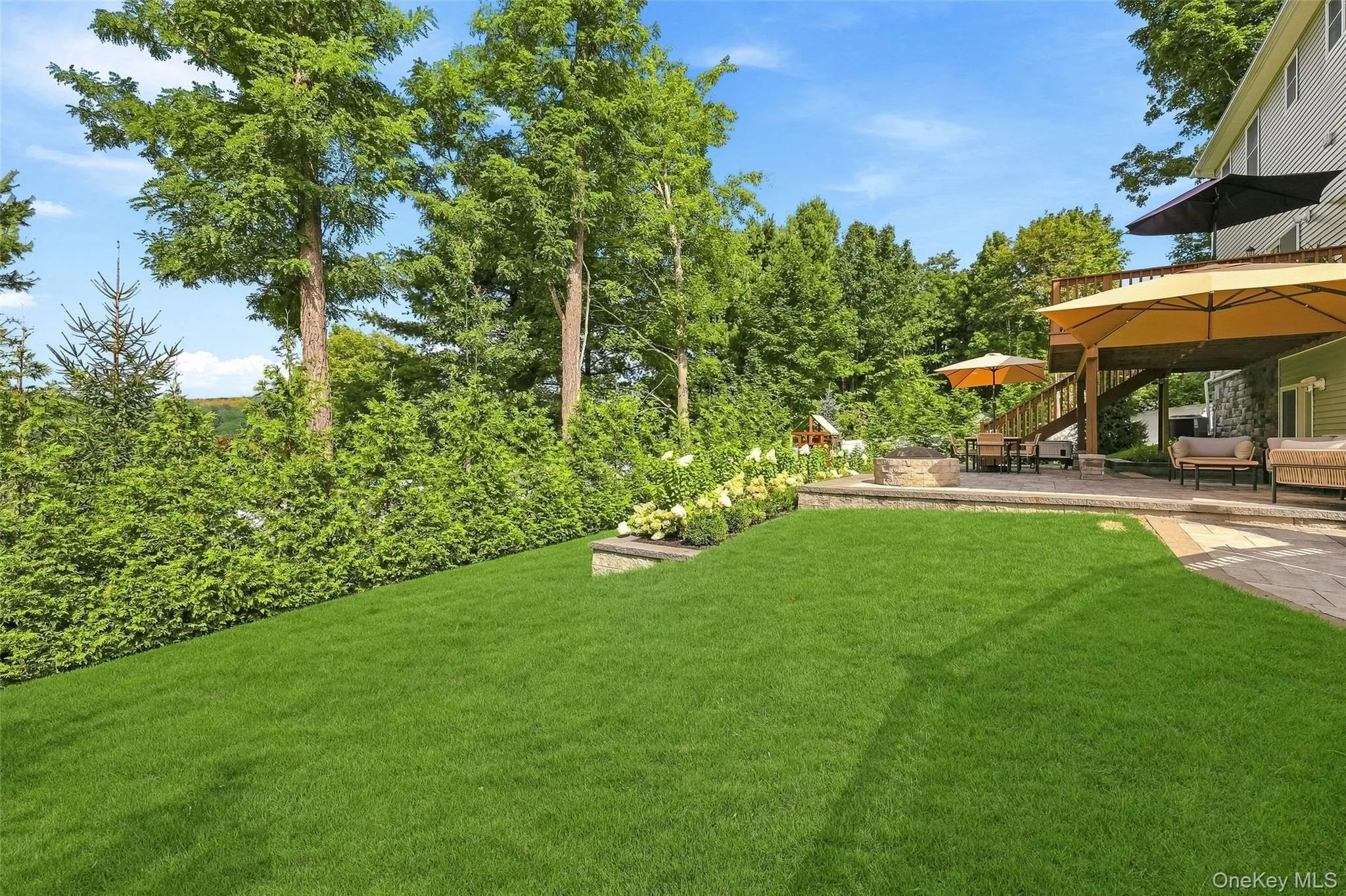 Landscaped backyard with privacy Landscaped backyard with privacy