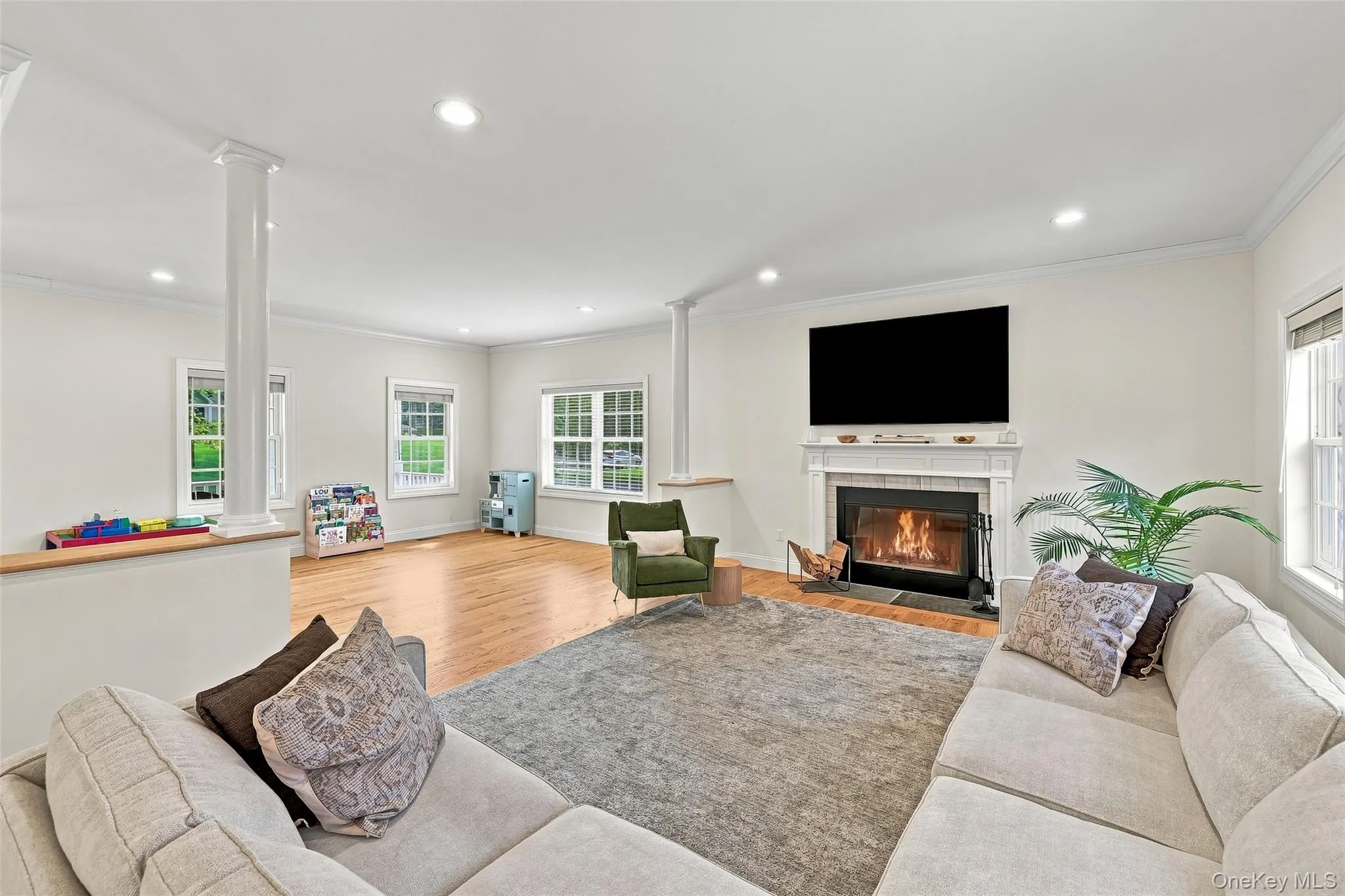 Great Room/Family Room with wood burning fireplace Great Room/Family Room with wood burning fireplace