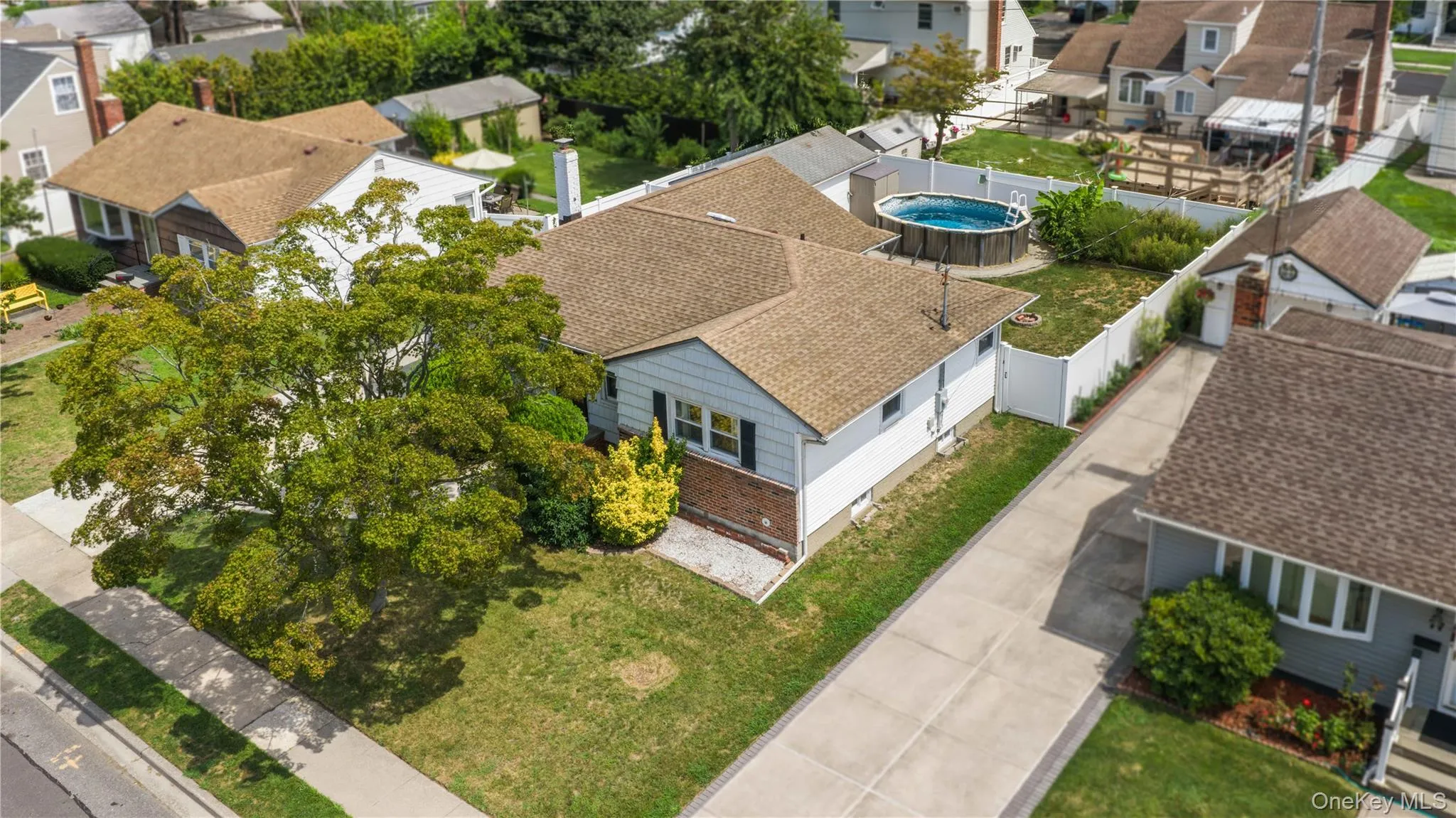 View from Drone of the Front Right Side of Home View from Drone of the Front Right Side of Home
