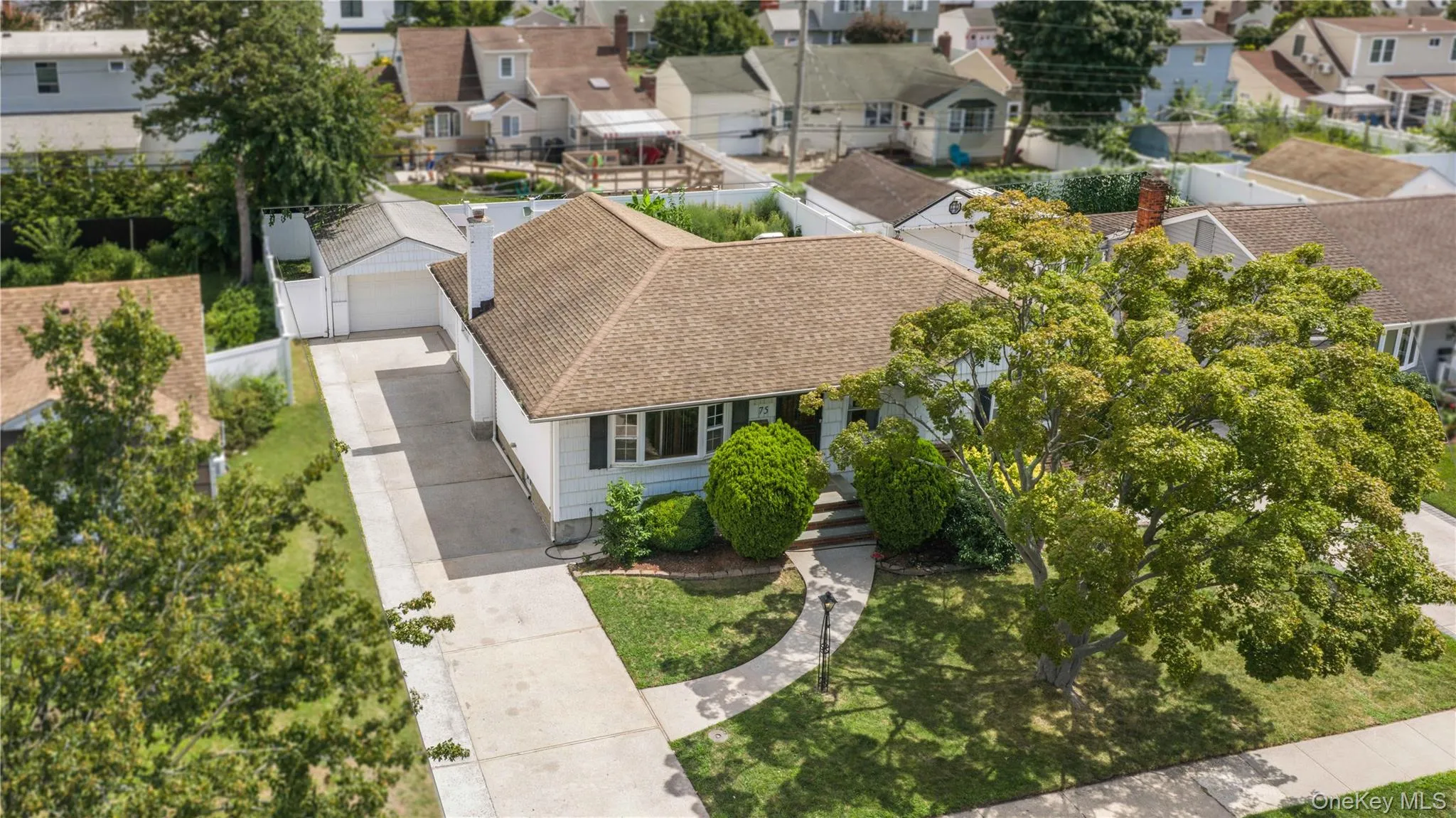 Aerial View from Drone of Front Entrance of Home Aerial View from Drone of Front Entrance of Home