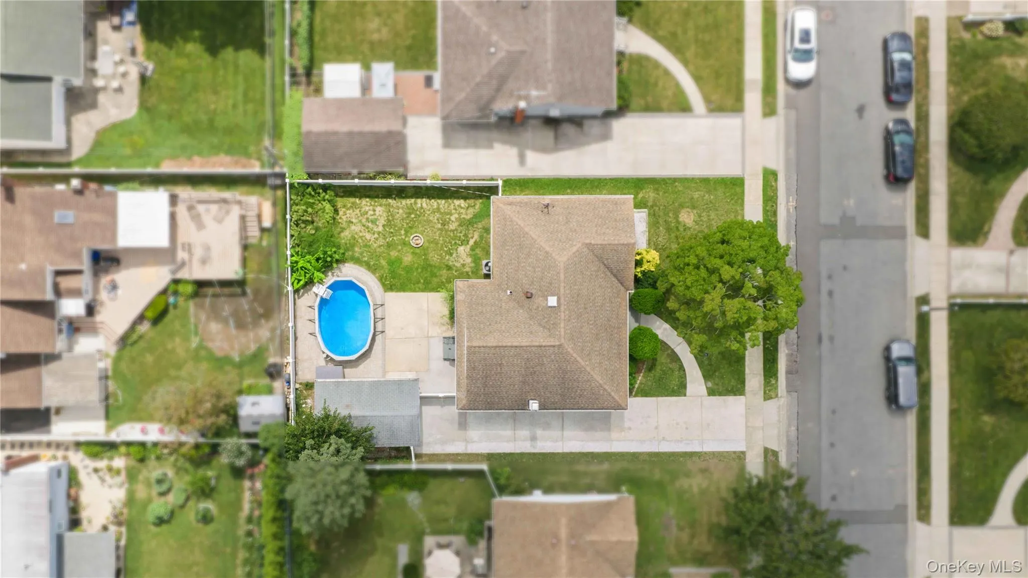 Aerial View from Drone Directly Above Home Aerial View from Drone Directly Above Home