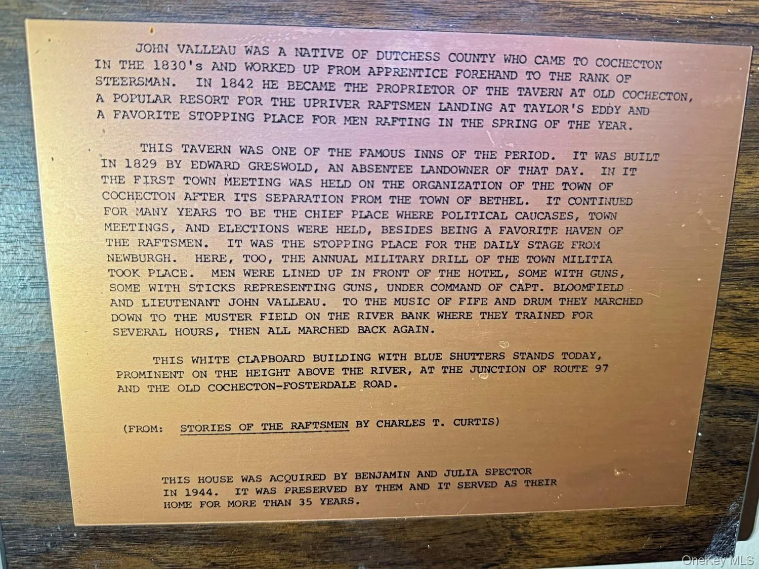 Information on the historic Valleau Tavern Information on the historic Valleau Tavern