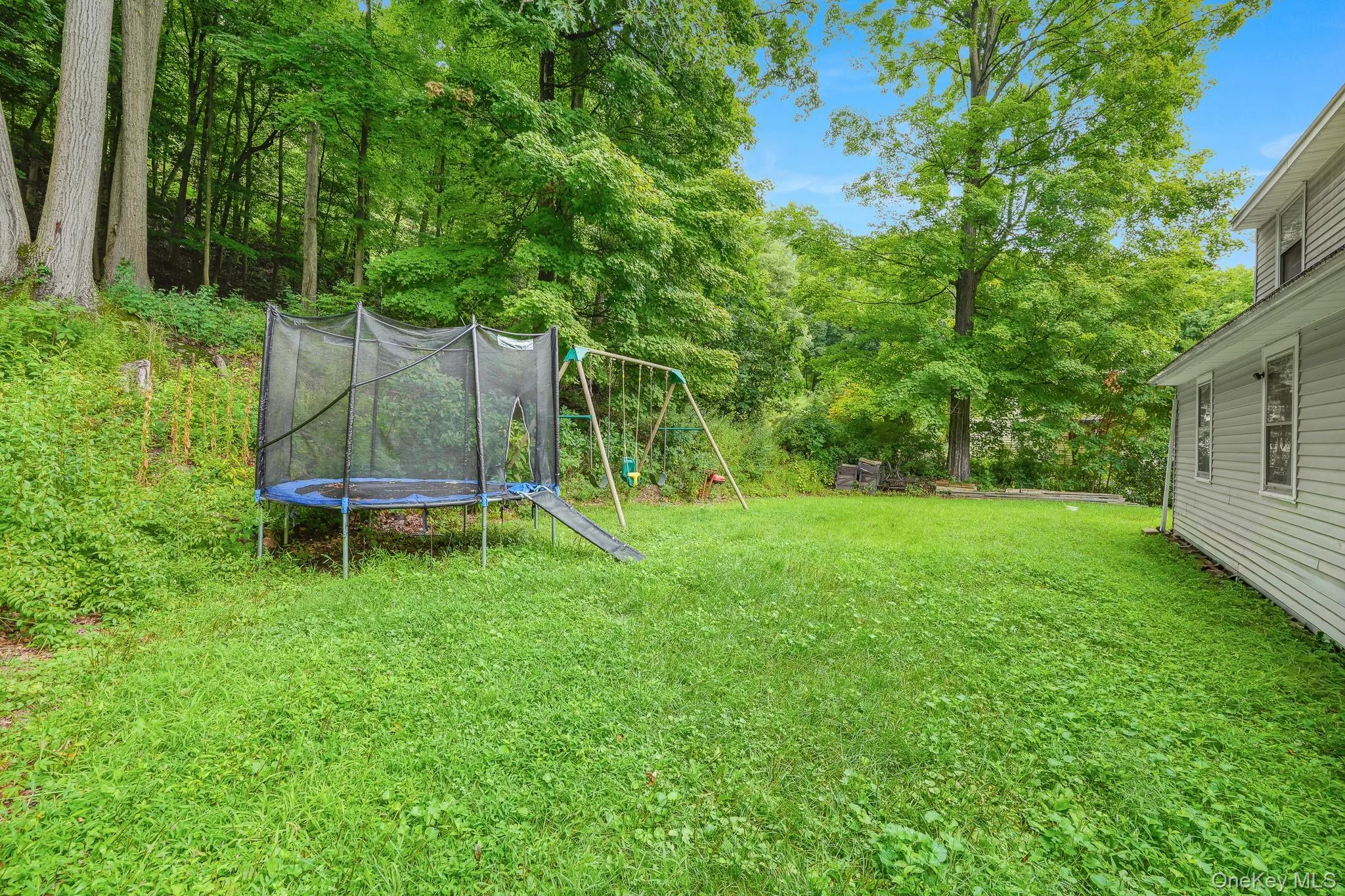 Spacious back yard covered with mature trees to add more privacy. Spacious back yard covered with mature trees to add more privacy.