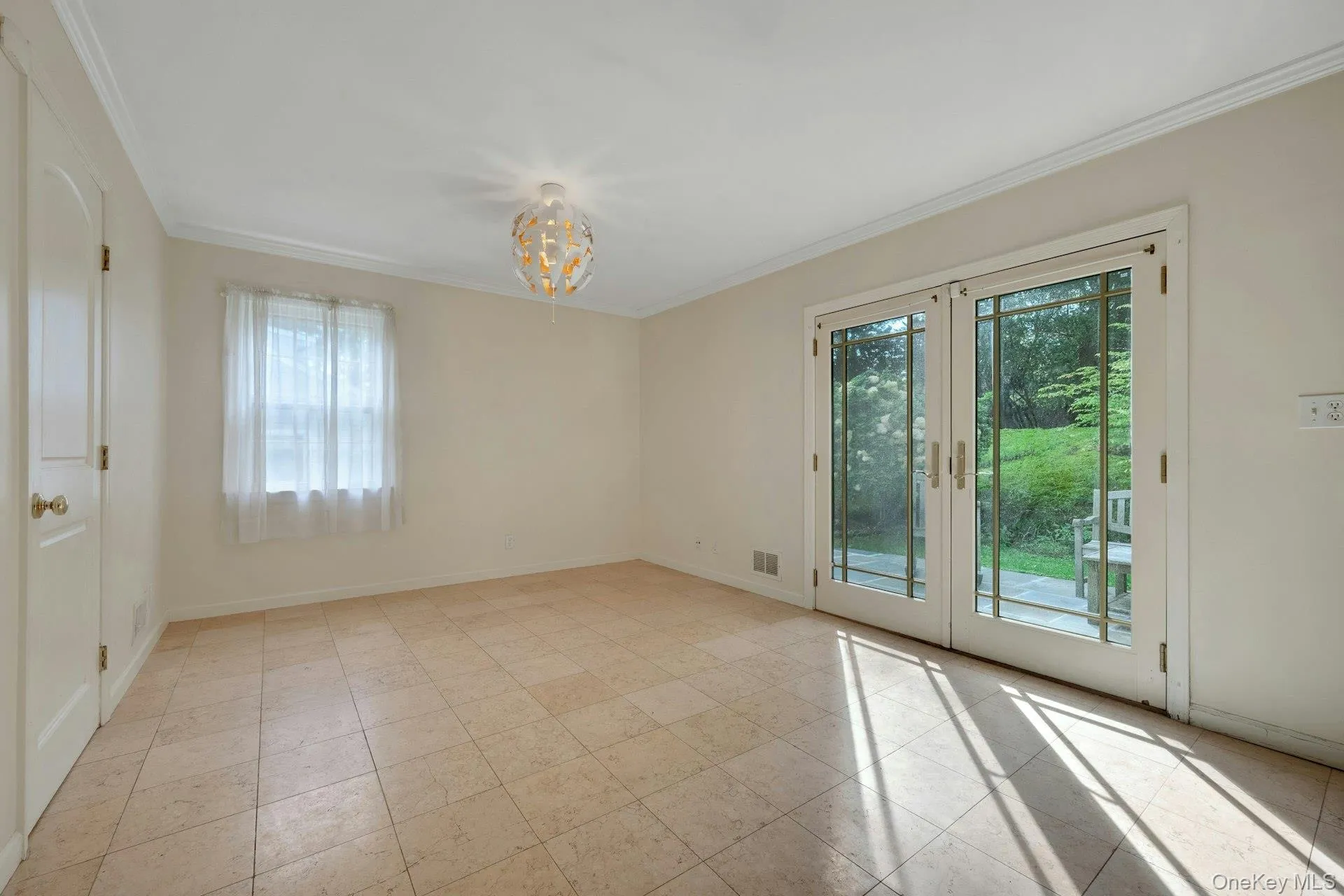With sliding doors to patio With sliding doors to patio