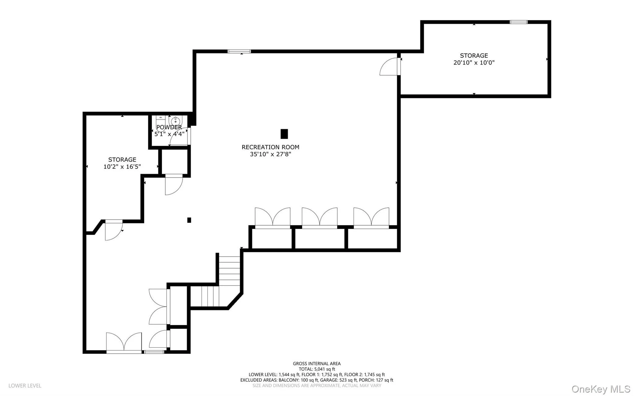 Lower level view as an estimate of actual. Lower level view as an estimate of actual.