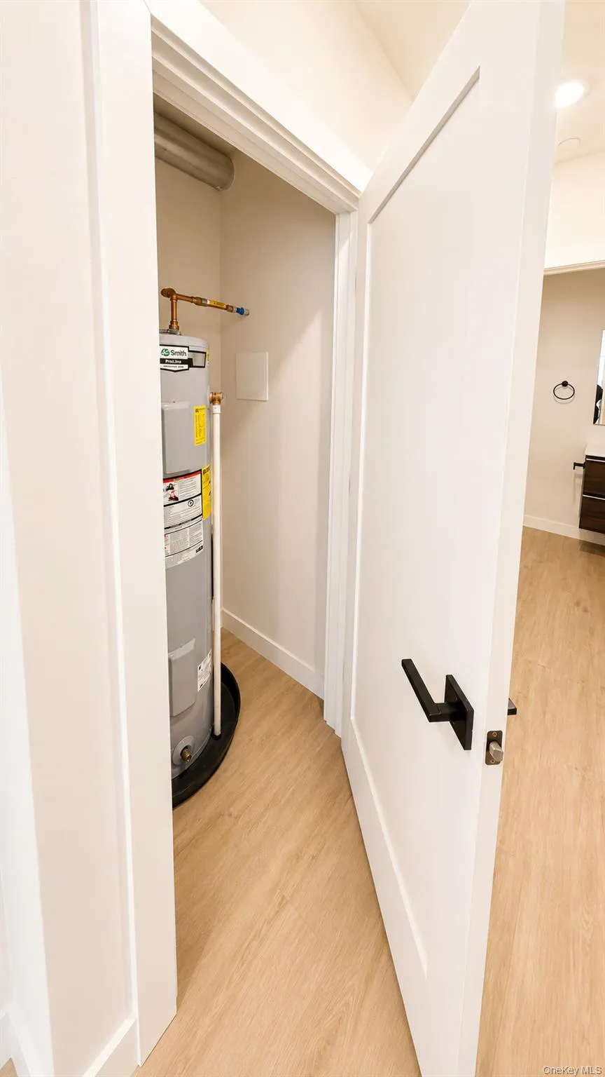 Water heater in dedicated closet Water heater in dedicated closet