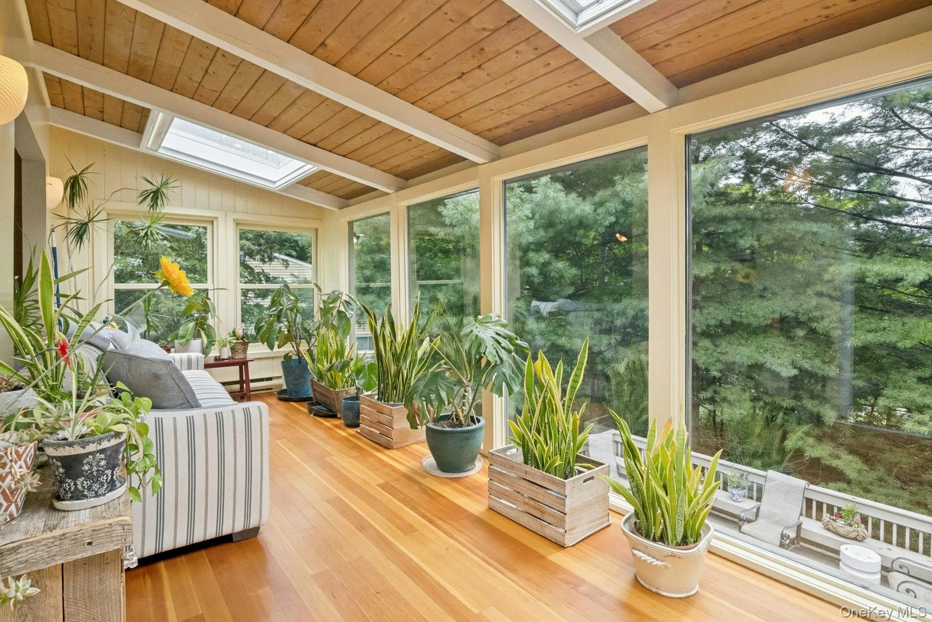 Sun room on upper level Sun room on upper level