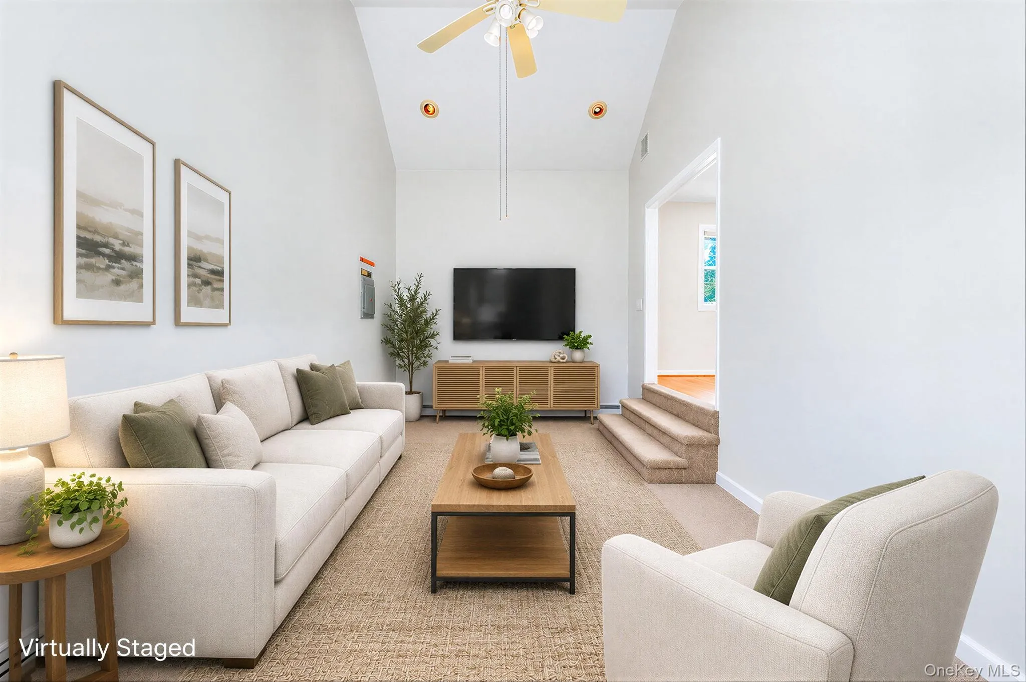 Spacious Den, Vaulted Ceilings, Digitally Staged Spacious Den, Vaulted Ceilings, Digitally Staged