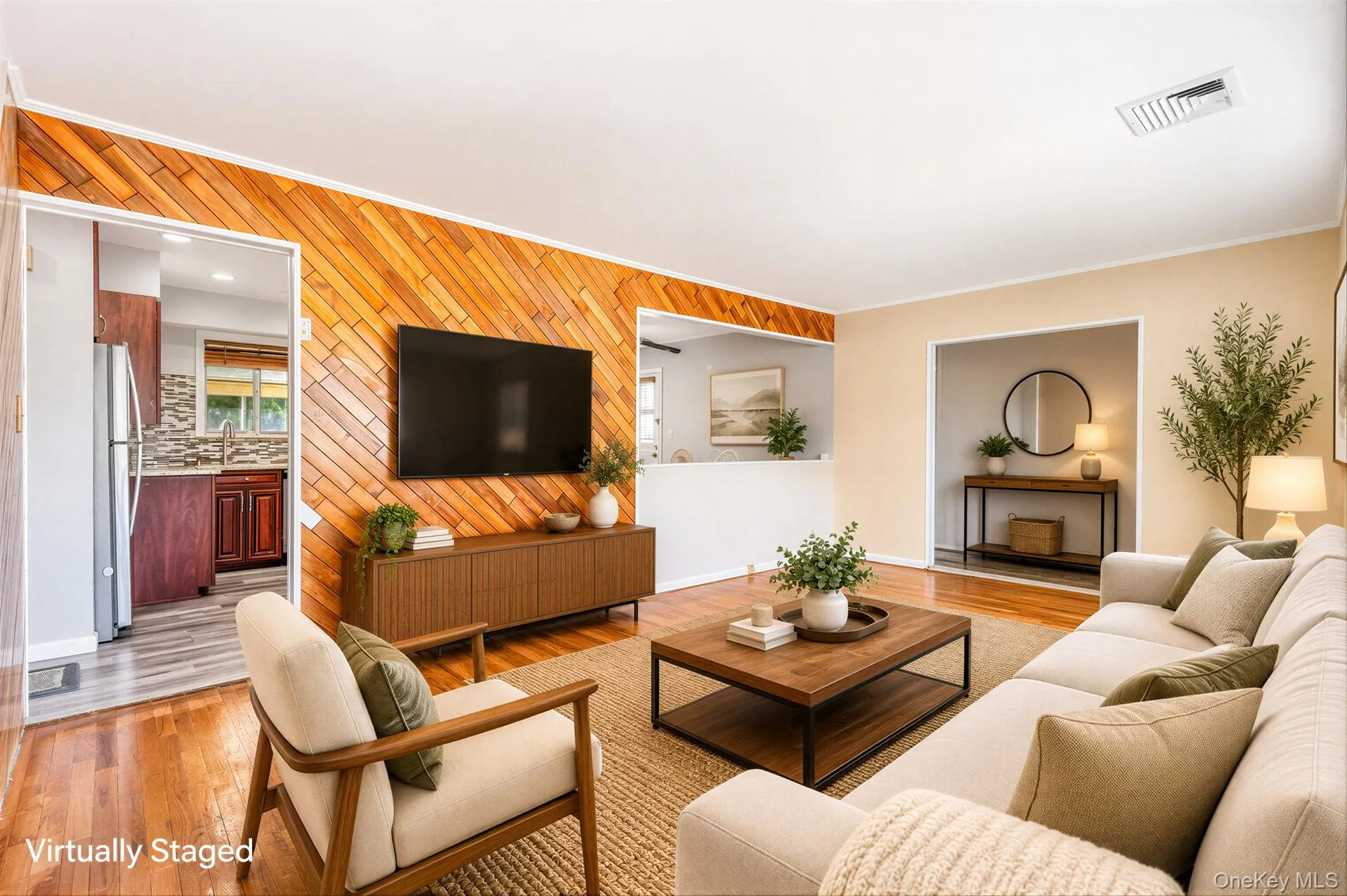 Spacious LR with HW Floors, Tons of Natural Light - Digitally Staged Spacious LR with HW Floors, Tons of Natural Light - Digitally Staged