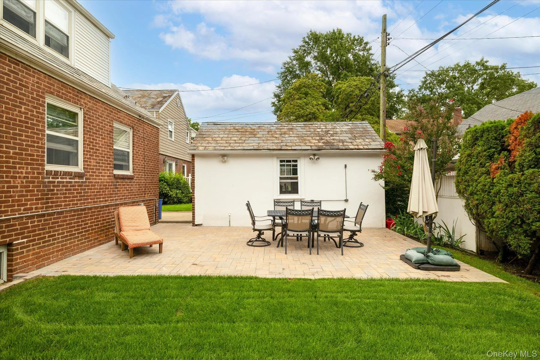 One car garage with slate roof One car garage with slate roof