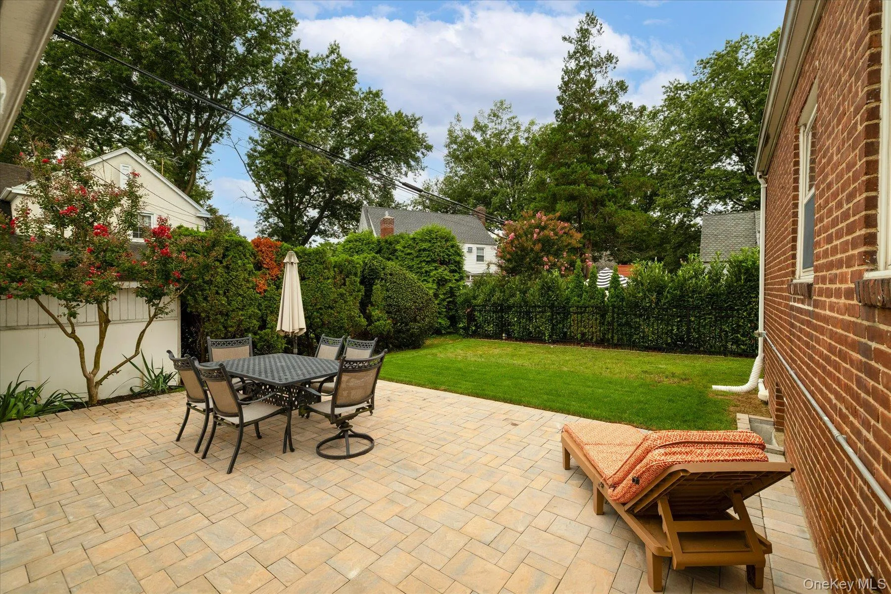 Private rear yard with new pavers 2025 Private rear yard with new pavers 2025