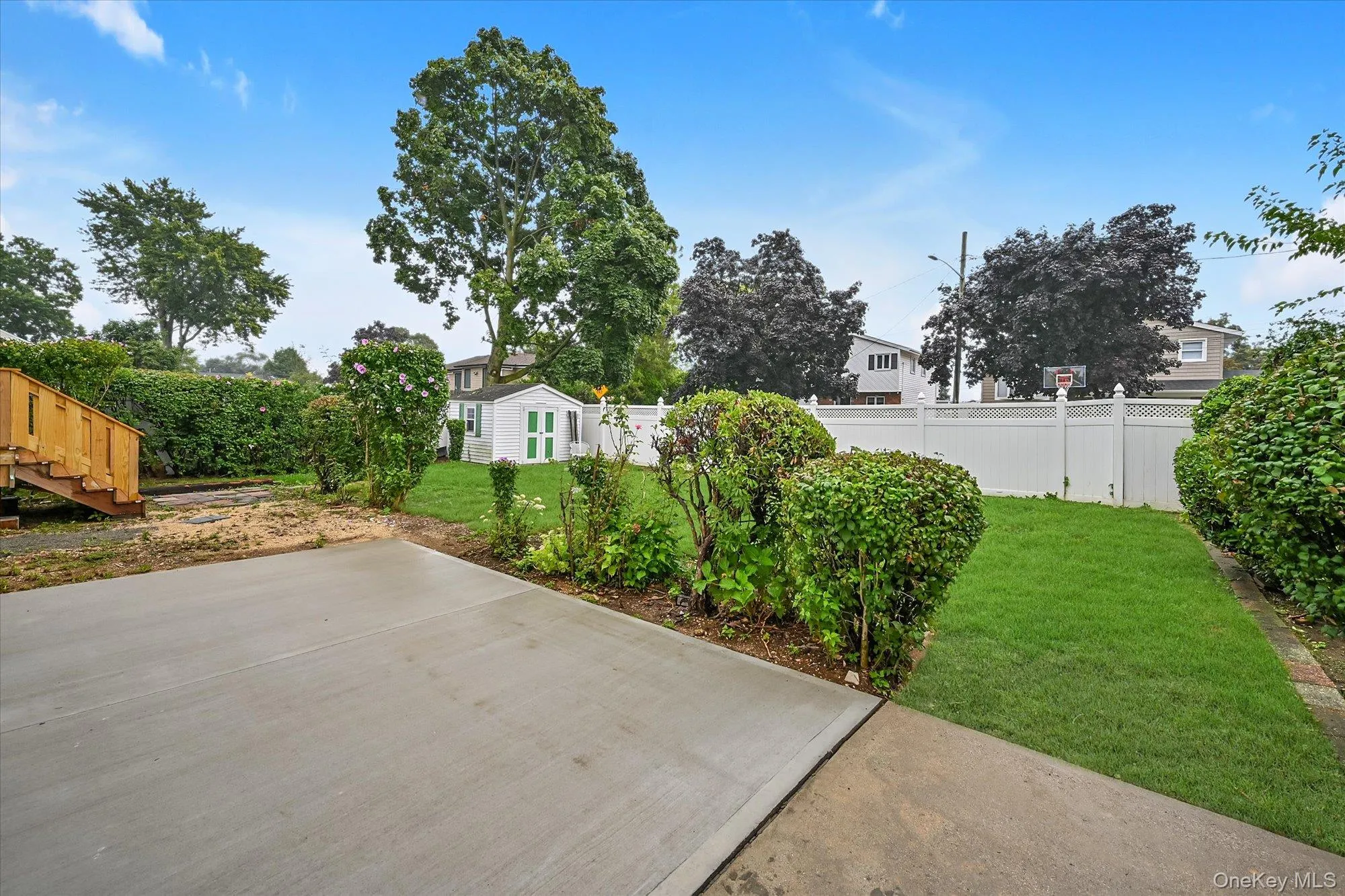 Backyard Patio with access to house . Backyard Patio with access to house .