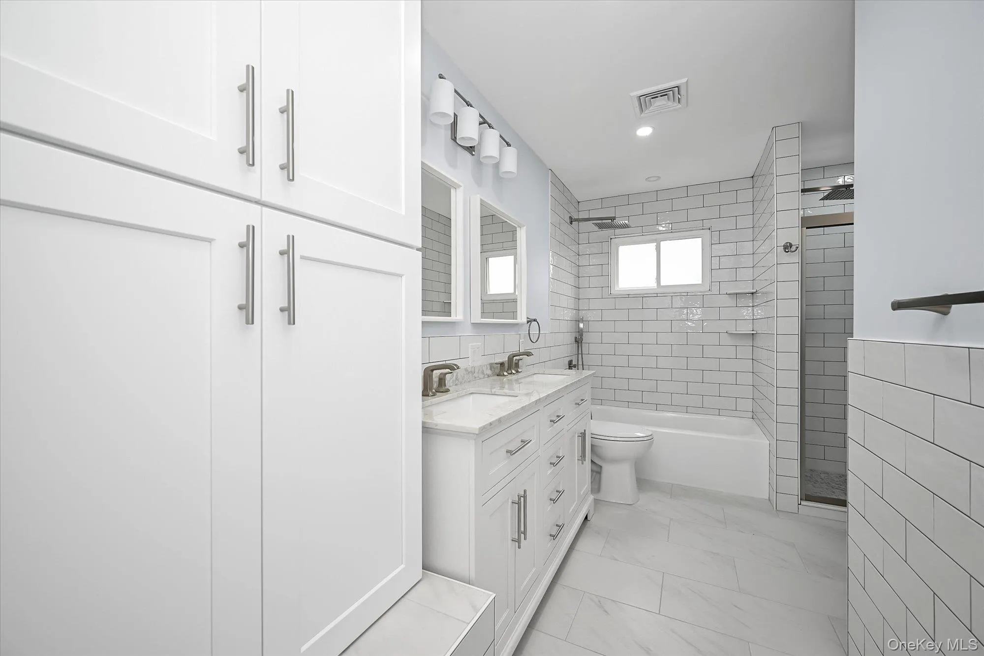 Full Hall Bathroom with Linen Closet Full Hall Bathroom with Linen Closet