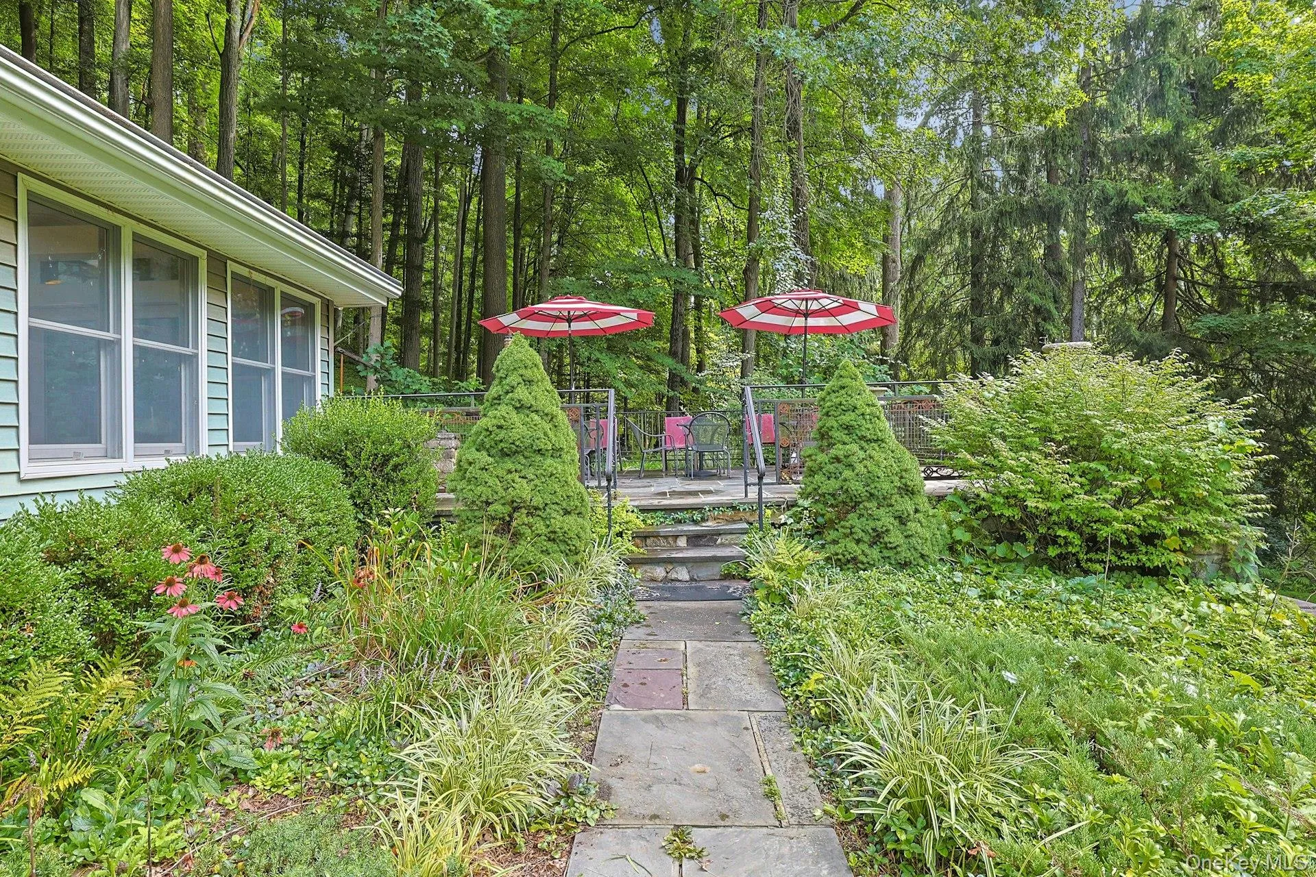 Glance to your right and notice the terraced patio. Are guests already gathered there? Glance to your right and notice the terraced patio. Are guests already gathered there?