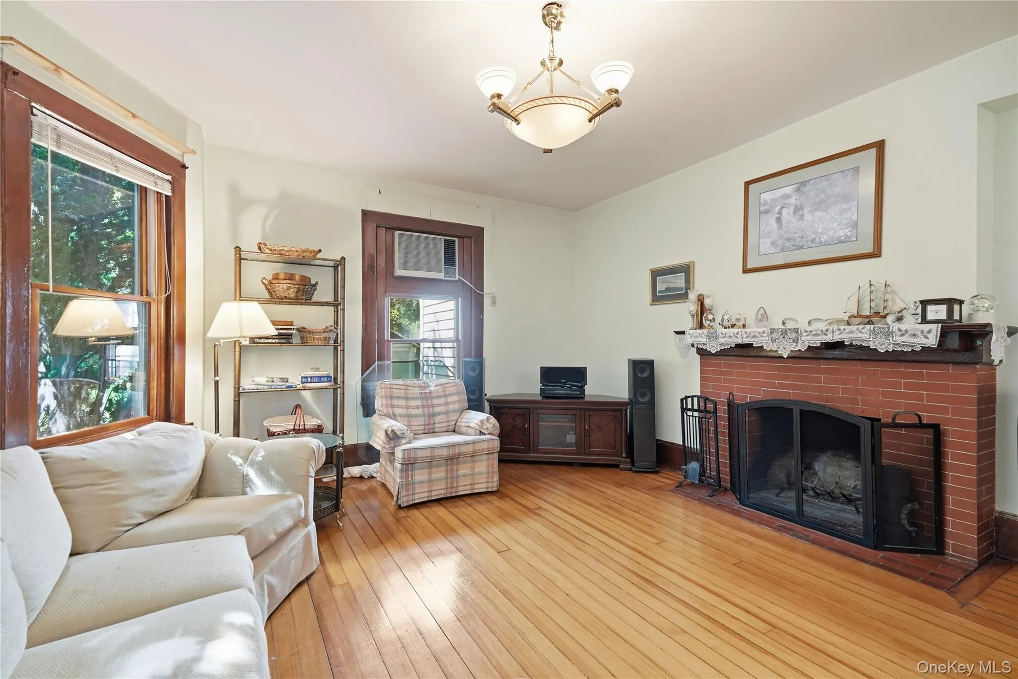 Classic fireplace creates a warm, inviting gathering space Classic fireplace creates a warm, inviting gathering space