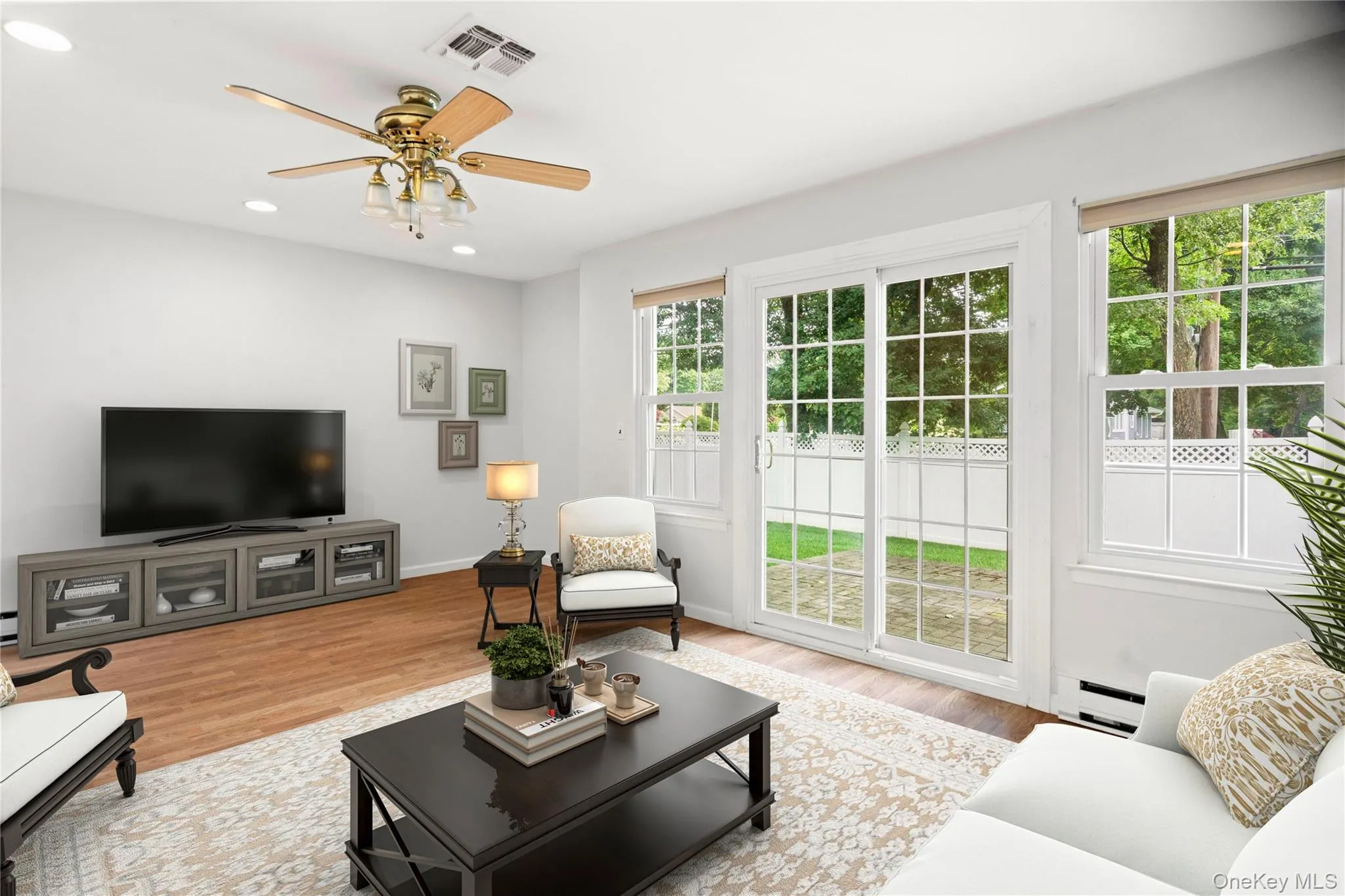 Virtually Staged living room with sliding glass doors Virtually Staged living room with sliding glass doors
