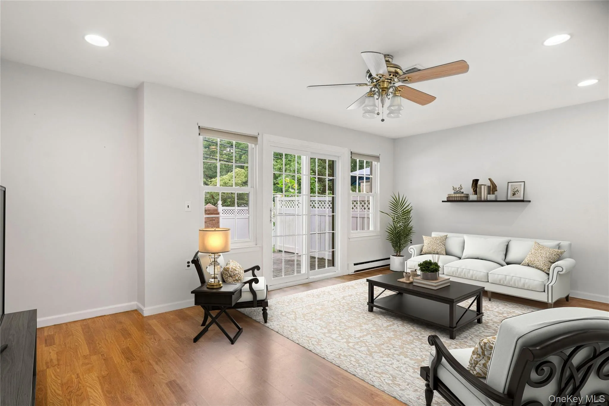 Virtually Staged living room with sliding glass doors Virtually Staged living room with sliding glass doors