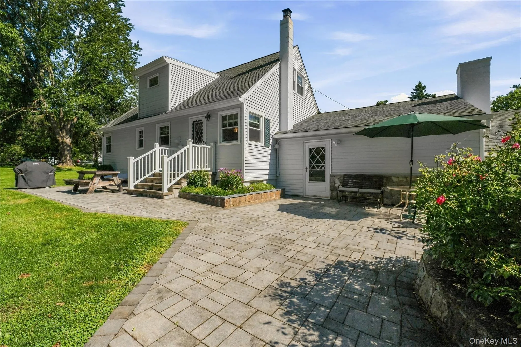 Expansive patio done in pavers adds nice character to backyard and perfect for entertaining Expansive patio done in pavers adds nice character to backyard and perfect for entertaining